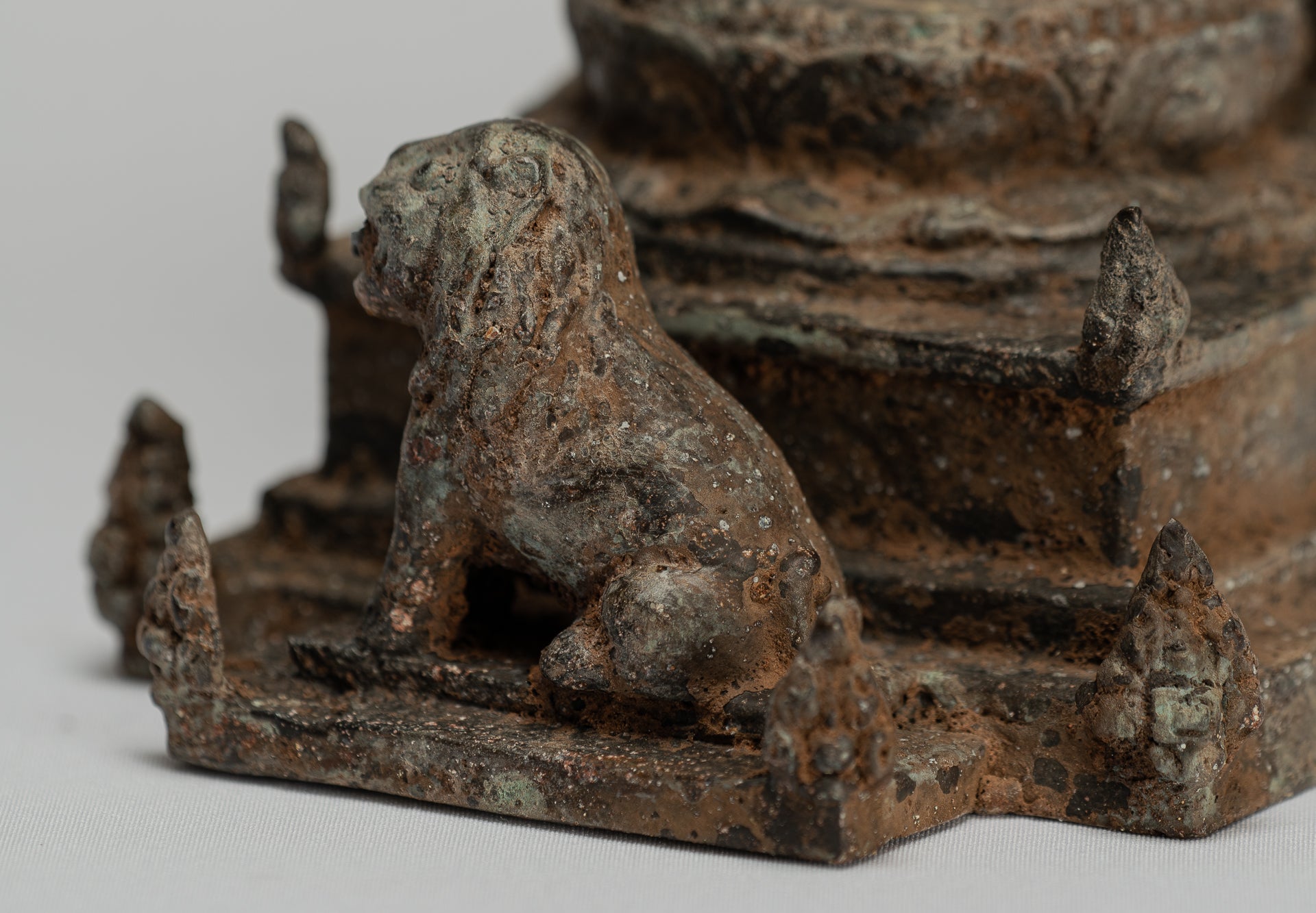 Statue de Brahma – Statue de Brahma debout en bronze de style indonésien antique Majapahit – 32 cm/13"