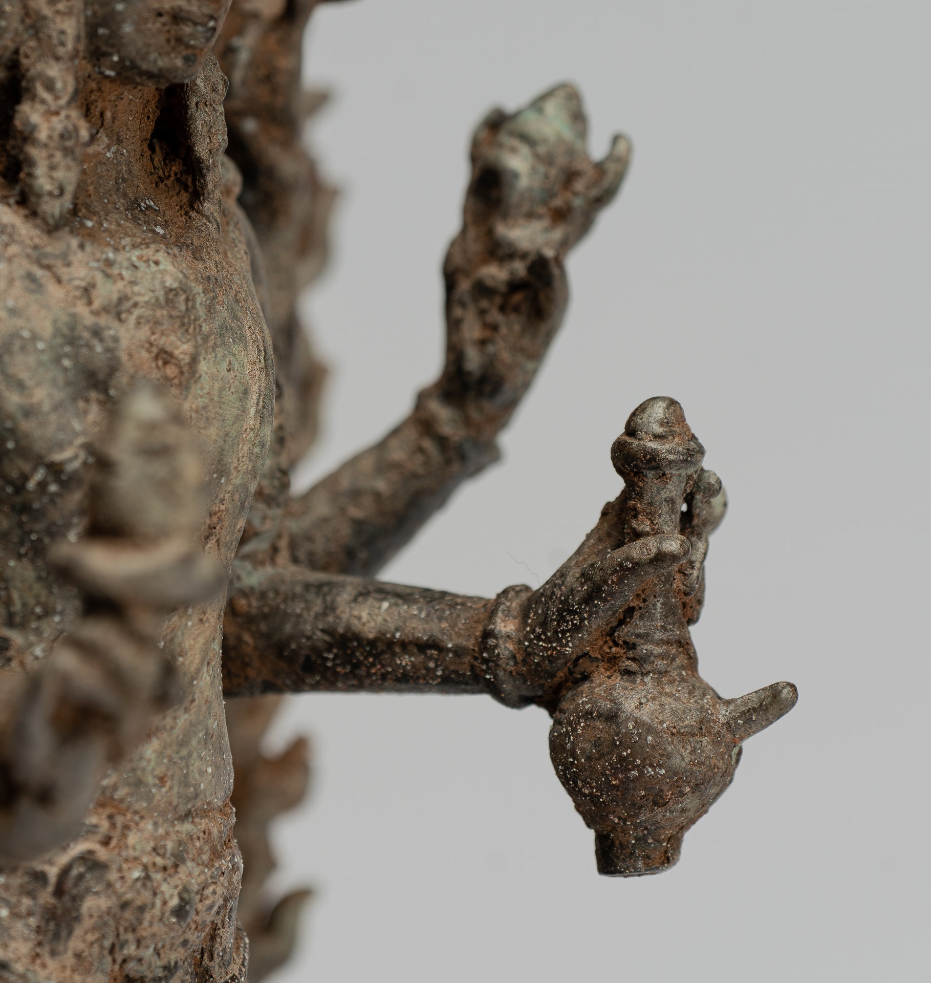 Statue de Brahma – Statue de Brahma debout en bronze de style indonésien antique Majapahit – 32 cm/13"