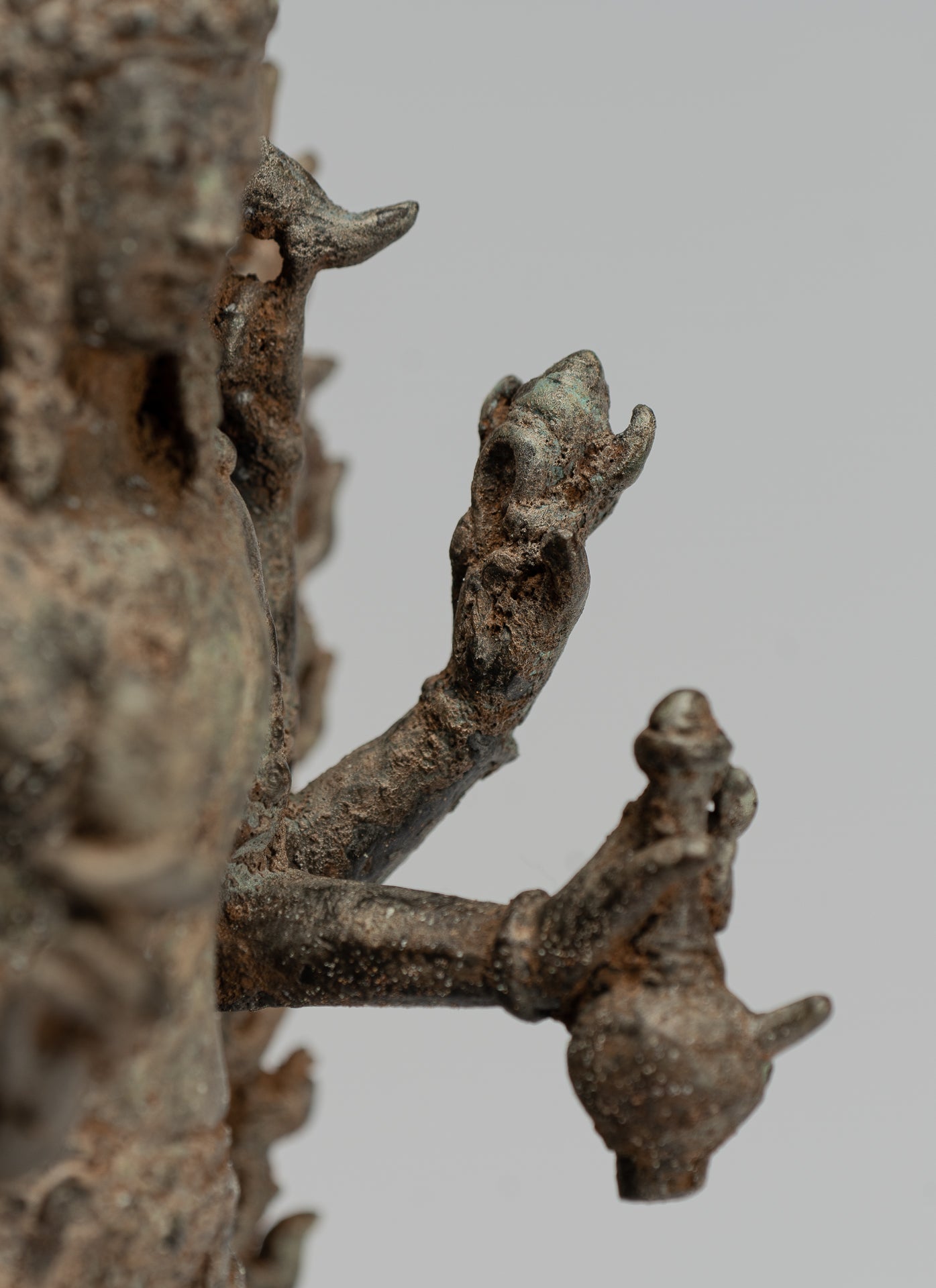 Statue de Brahma – Statue de Brahma debout en bronze de style indonésien antique Majapahit – 32 cm/13"