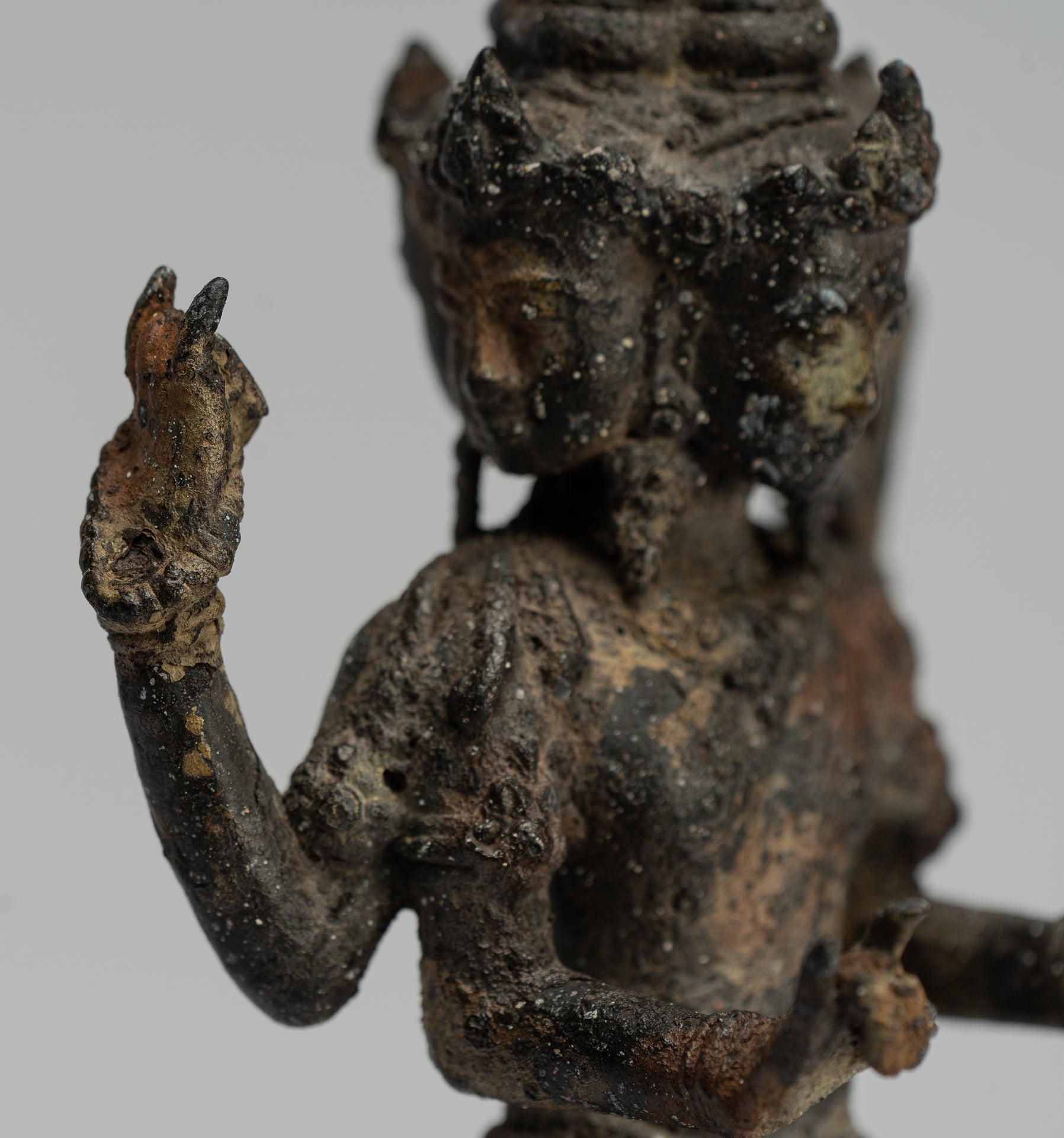 Estatua de Brahma - Estatua de bronce de bronce de bronce de estilo indonesio antiguo - 23 cm/9 "