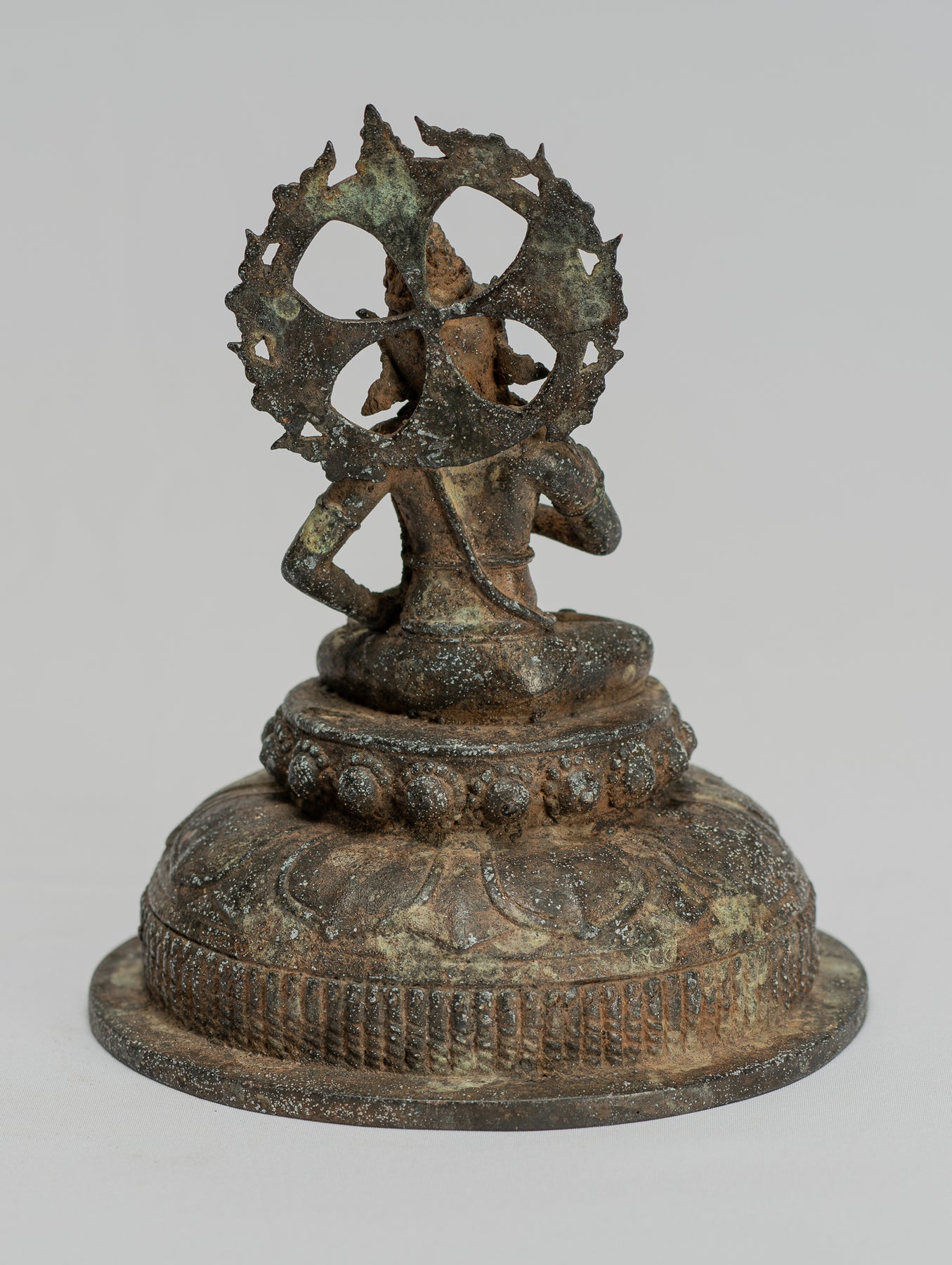 Tara Statue - Antique Java Style Majapahit Seated Bronze Devi Tara Sta ...