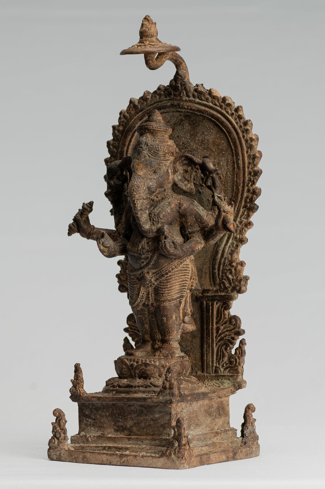 Estatua de Ganesha - Estatua de Ganesha de bronce de estilo javanés antiguo - 33 cm/13 "