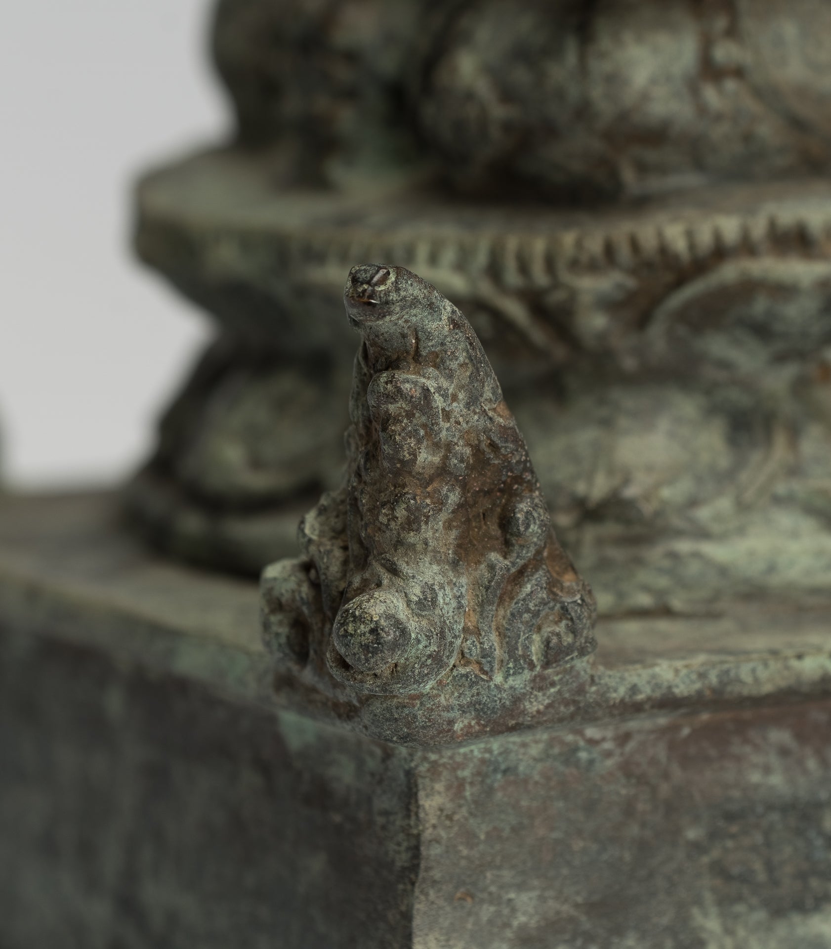 Estatua de Ganesha - Estatua de Ganesha de bronce de estilo javanés antiguo - 23 cm/9 "