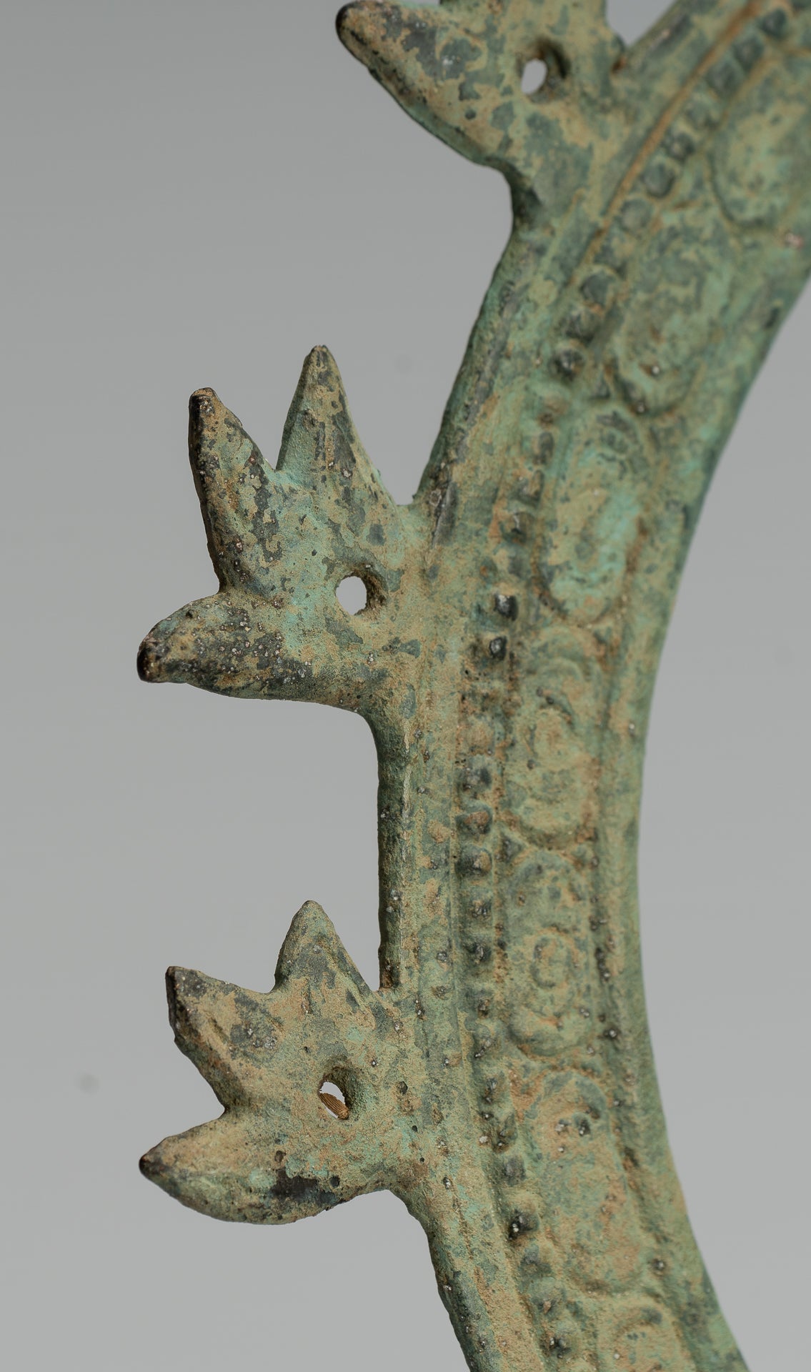 Estatua de Buda - Estilo indonesio antiguo de bronce sentado Javanese Buda - 32 cm/13 "