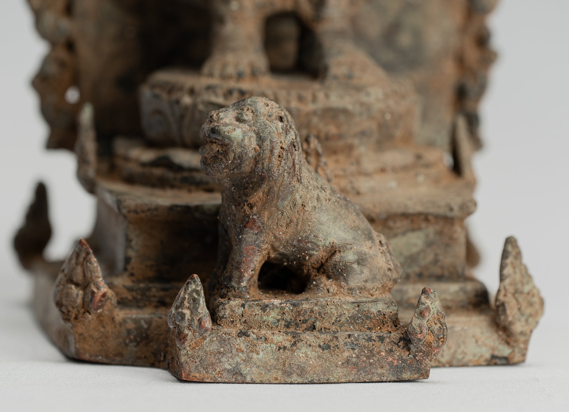 Estatua de Brahma - Estatua de bronce de bronce de bronce de estilo indonesio antiguo - 31 cm/12 "