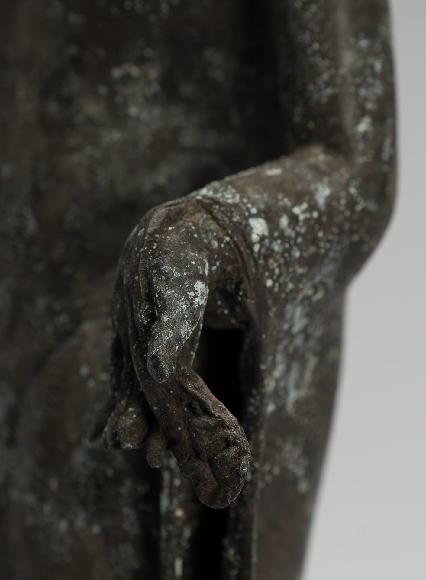 Estatua de Buda - Estilo indonesio antiguo Bronce Javanese enseñanza Buda - 37 cm/15 "