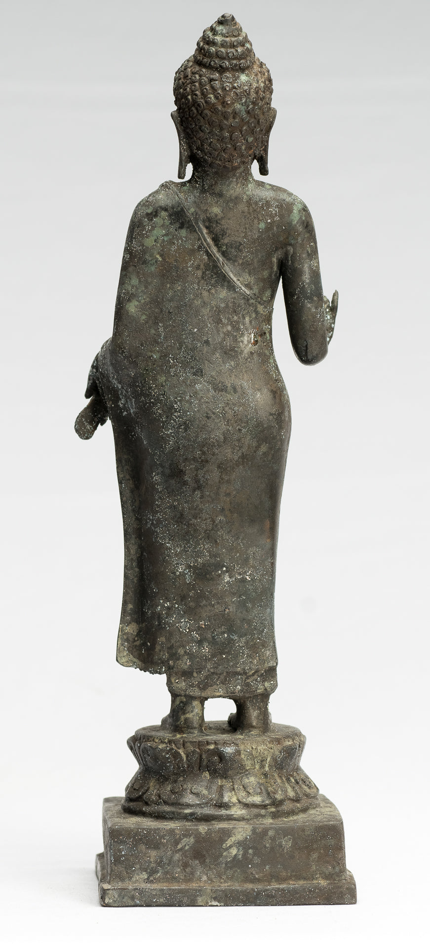 Estatua de Buda - Estilo indonesio antiguo Bronce Javanese enseñanza Buda - 37 cm/15 "