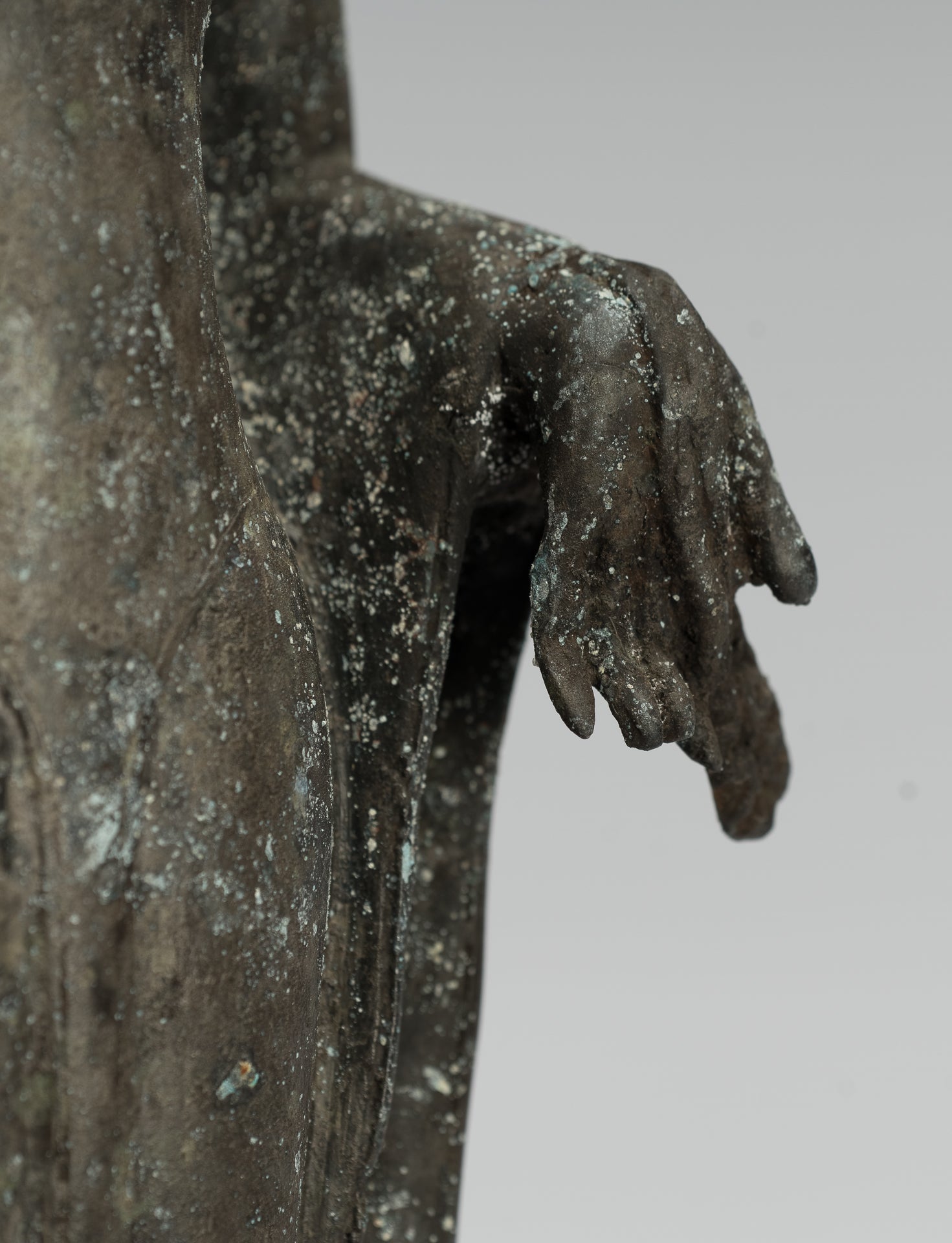 Estatua de Buda - Estilo indonesio antiguo Bronce Javanese enseñanza Buda - 37 cm/15 "