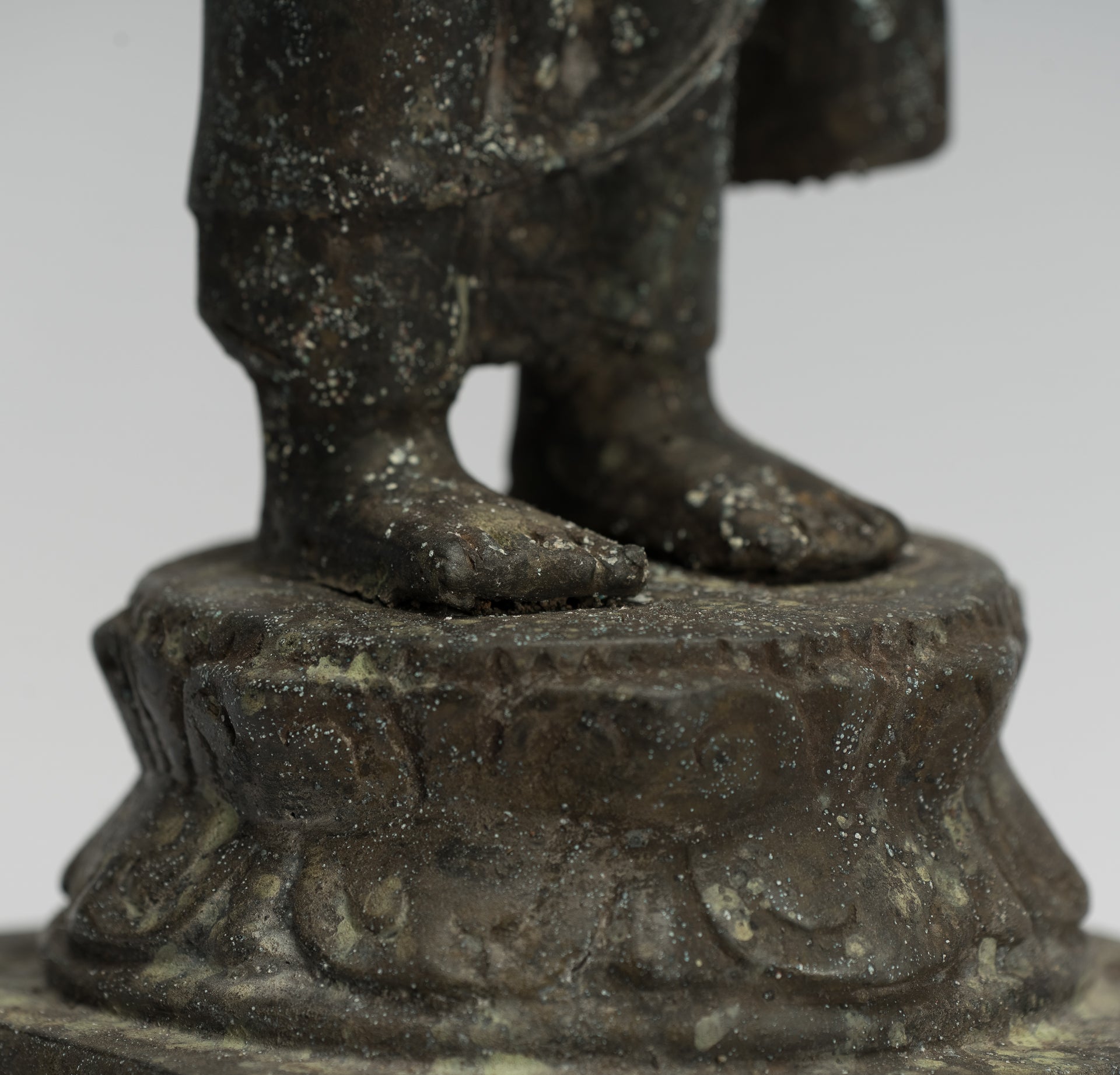 Estatua de Buda - Estilo indonesio antiguo Bronce Javanese enseñanza Buda - 37 cm/15 "