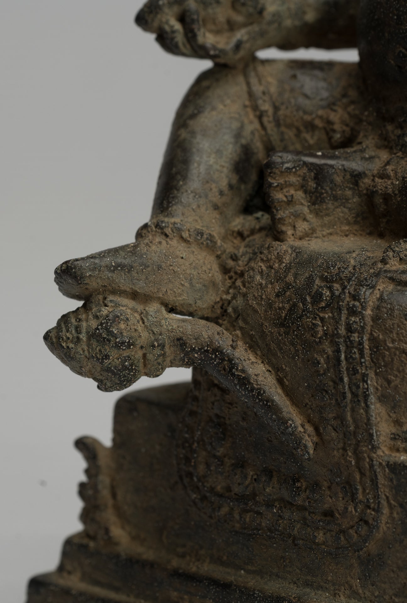 Estatua de Jambhala - Estatua de Jambhala de Java Majapahit antiguo de Jambhala God of Wealth - 20cm/8 "