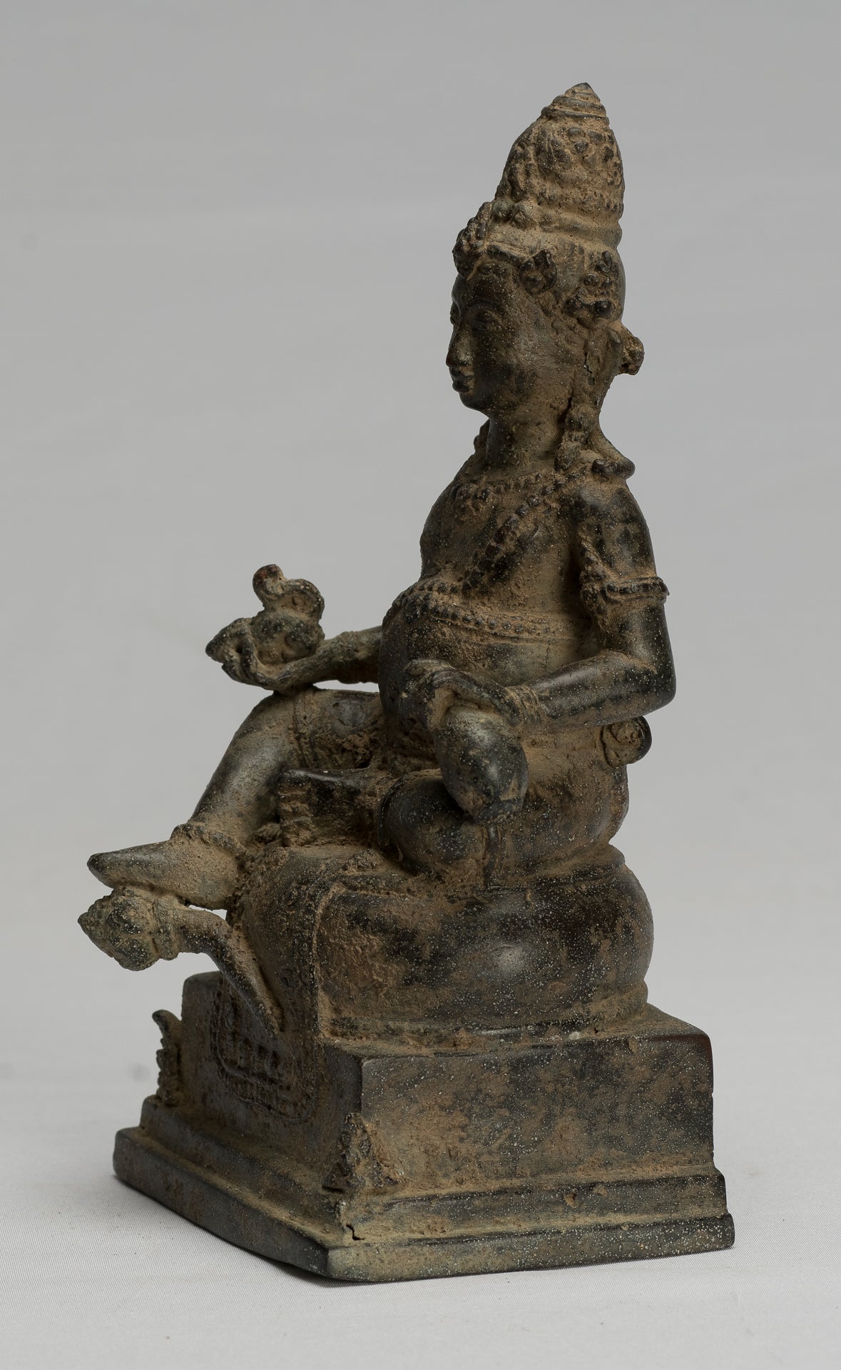 Estatua de Jambhala - Estatua de Jambhala de Java Majapahit antiguo de Jambhala God of Wealth - 20cm/8 "
