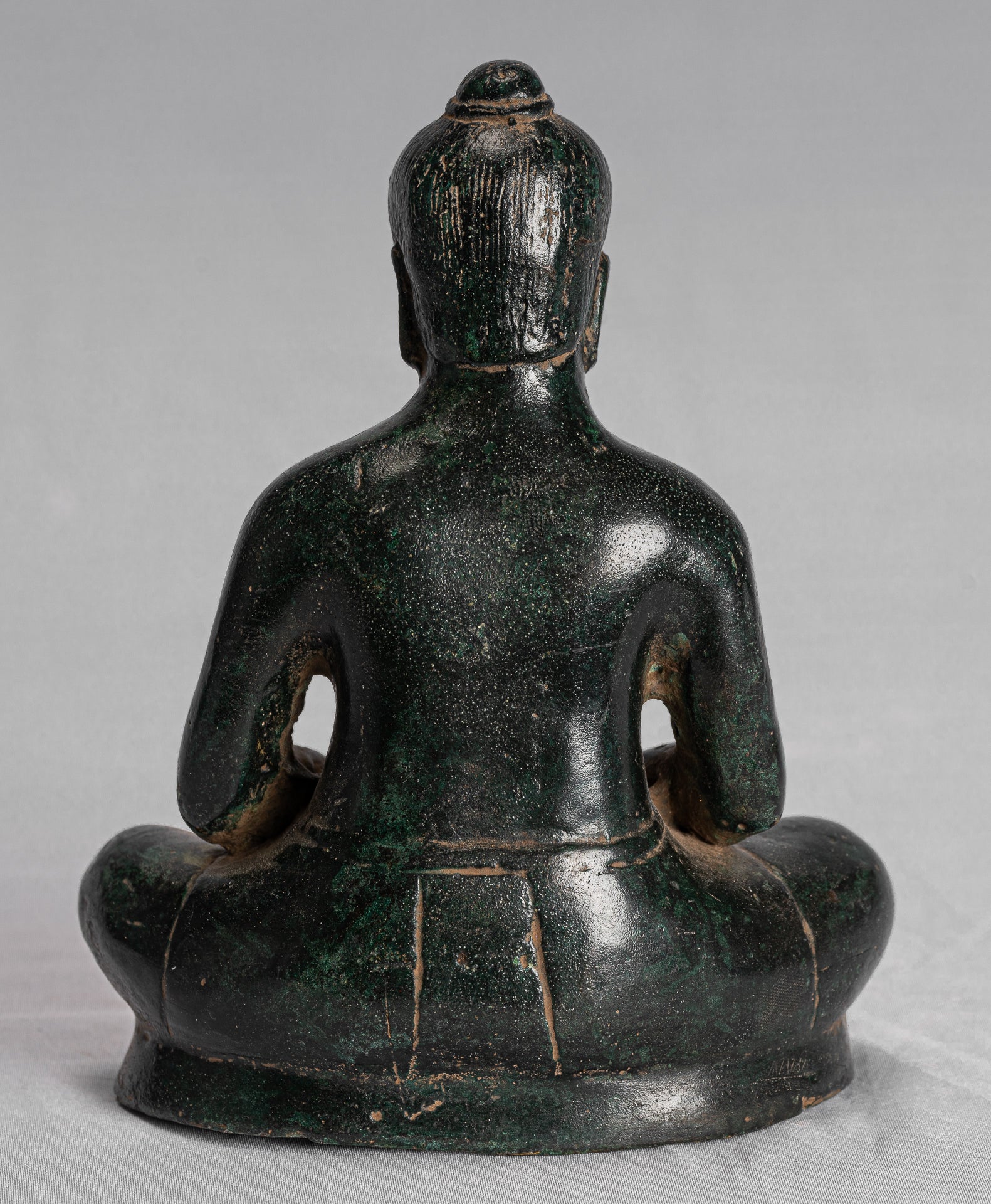 Meditación de bronce de estilo Jayavarman VII de estilo Jayavarman VII - 17cm/7 "