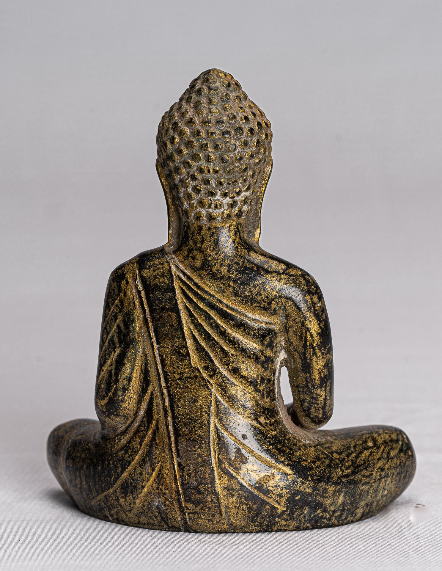 Estatua de Buda - Meditación de bronce de estilo jemer antiguo Angkor Buda Estatua -13.5cm/5 "
