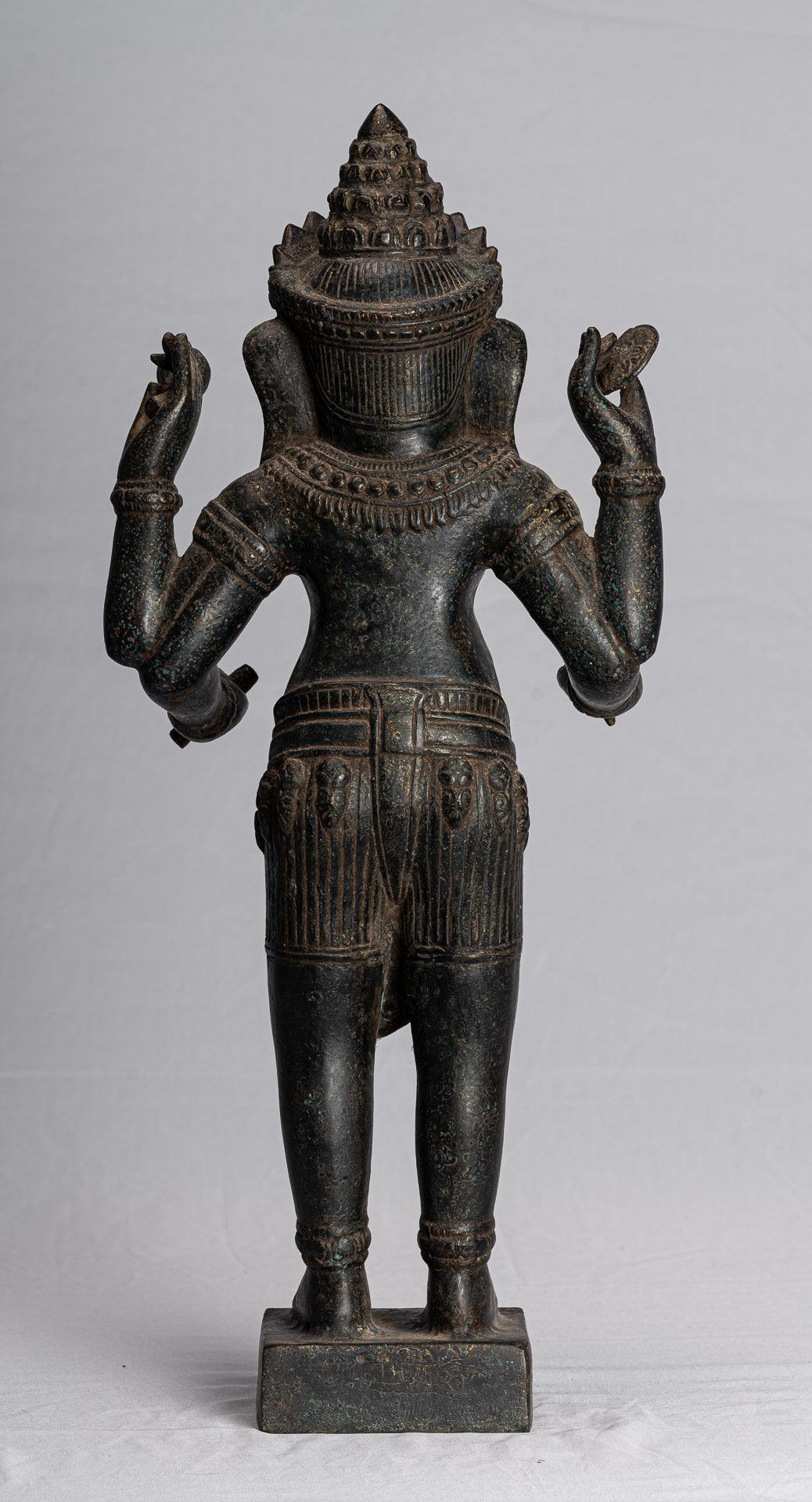 Estatua de Ganesha - Estatua de Bronce Wat Ganesha de pie de estilo montado en el estilo jemer de estilo jemer - 54cm/22 "