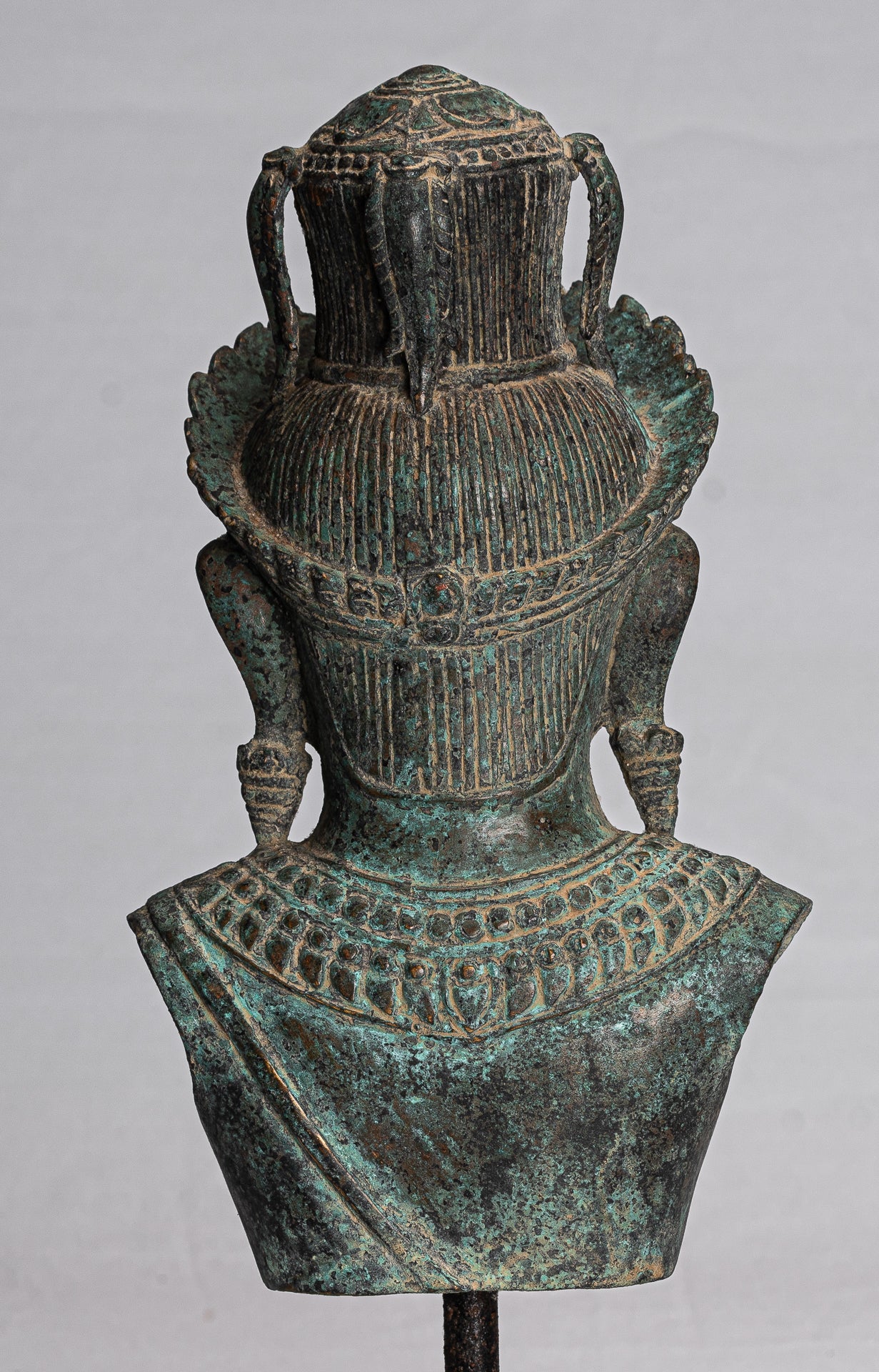 Vishnu Statue - Antique Khmer Style Angkor Wat Bronze Vishnu Statue - 34cm/14"