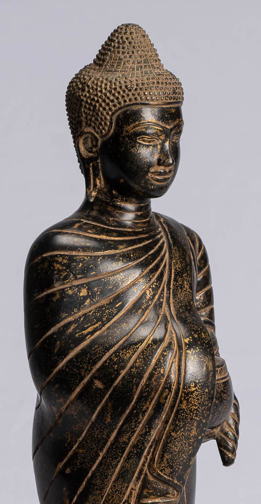 Statue di Buddha - Carità in bronzo in stile tailandese antico e compassione Gautama statua di Buddha - 49 cm/20 "