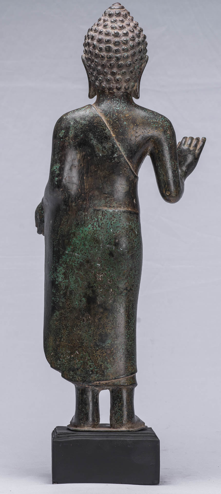 Buddha Statue-Antike Thai Style Dvaravati Bronze Standing Preaching Buddha Statue 55cm/22 "