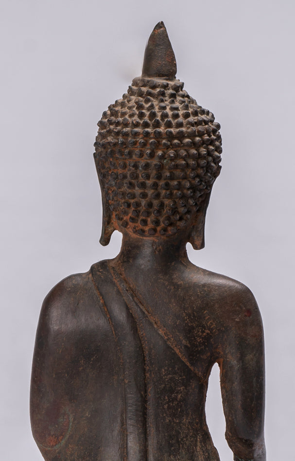 Estatua de Buda - Estatua de Buda de la Ilustración Ayutthaya antigua de Ayutthaya - 29 cm/12 "