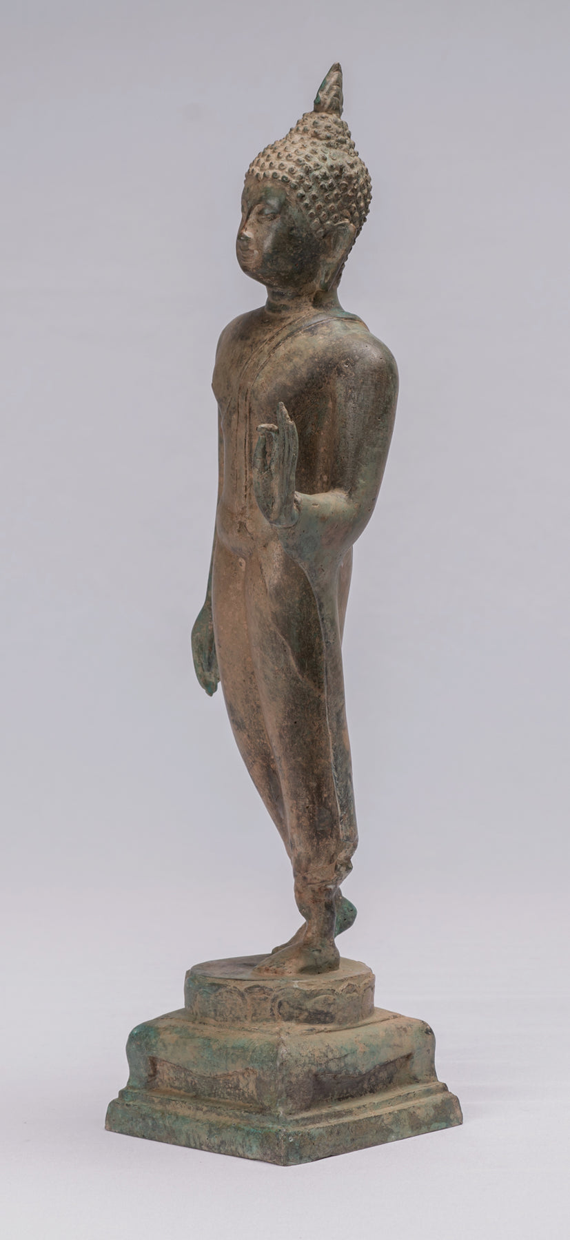 Antique Sukhothai Style Standing Bronze Protection Walking Buddha Stat – HD  Asian Art