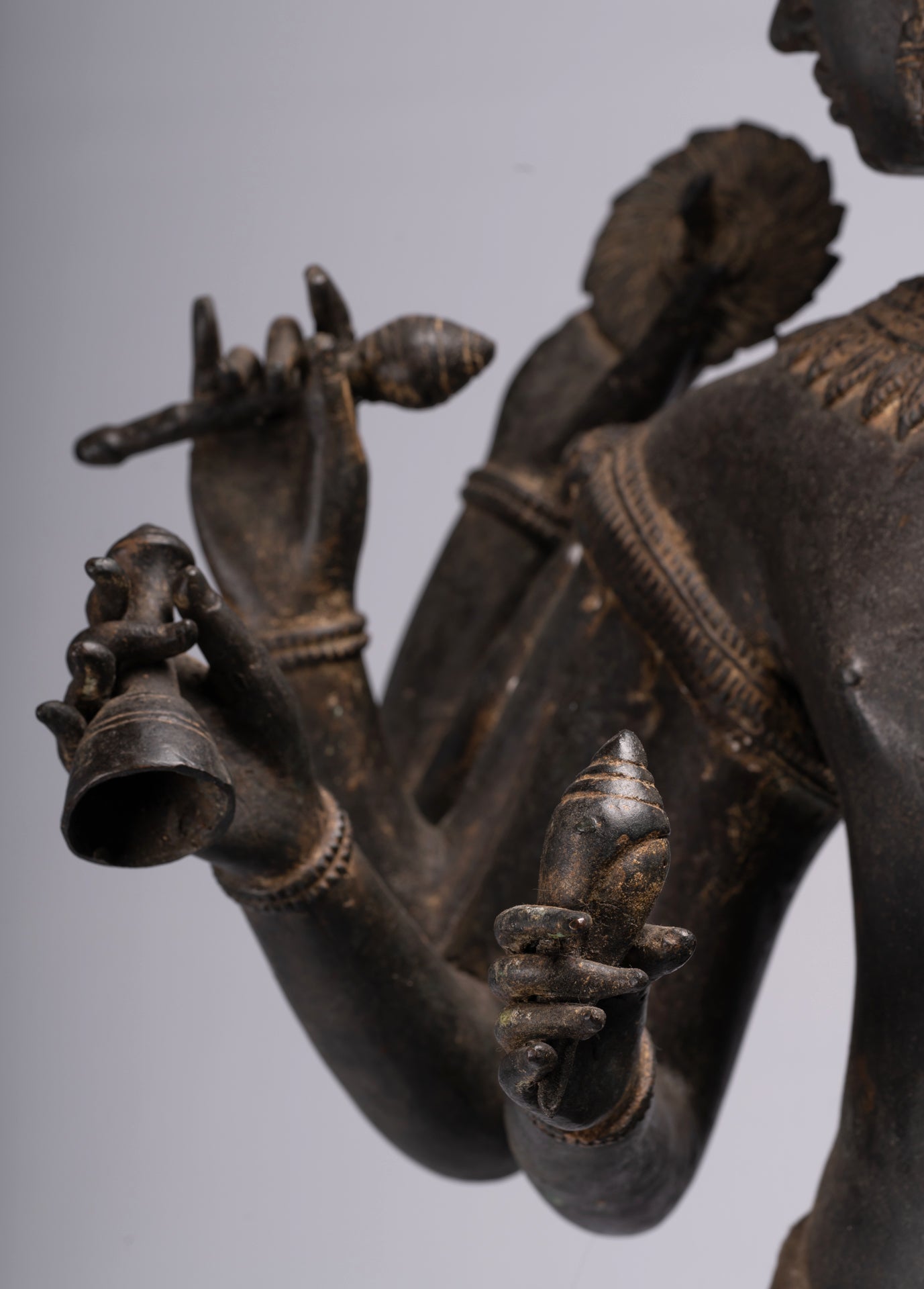 Statue de Brahma - Style Khmer Antique Koh Ker Brahma debout en bronze - Création du Dieu hindou - 97 cm/39"