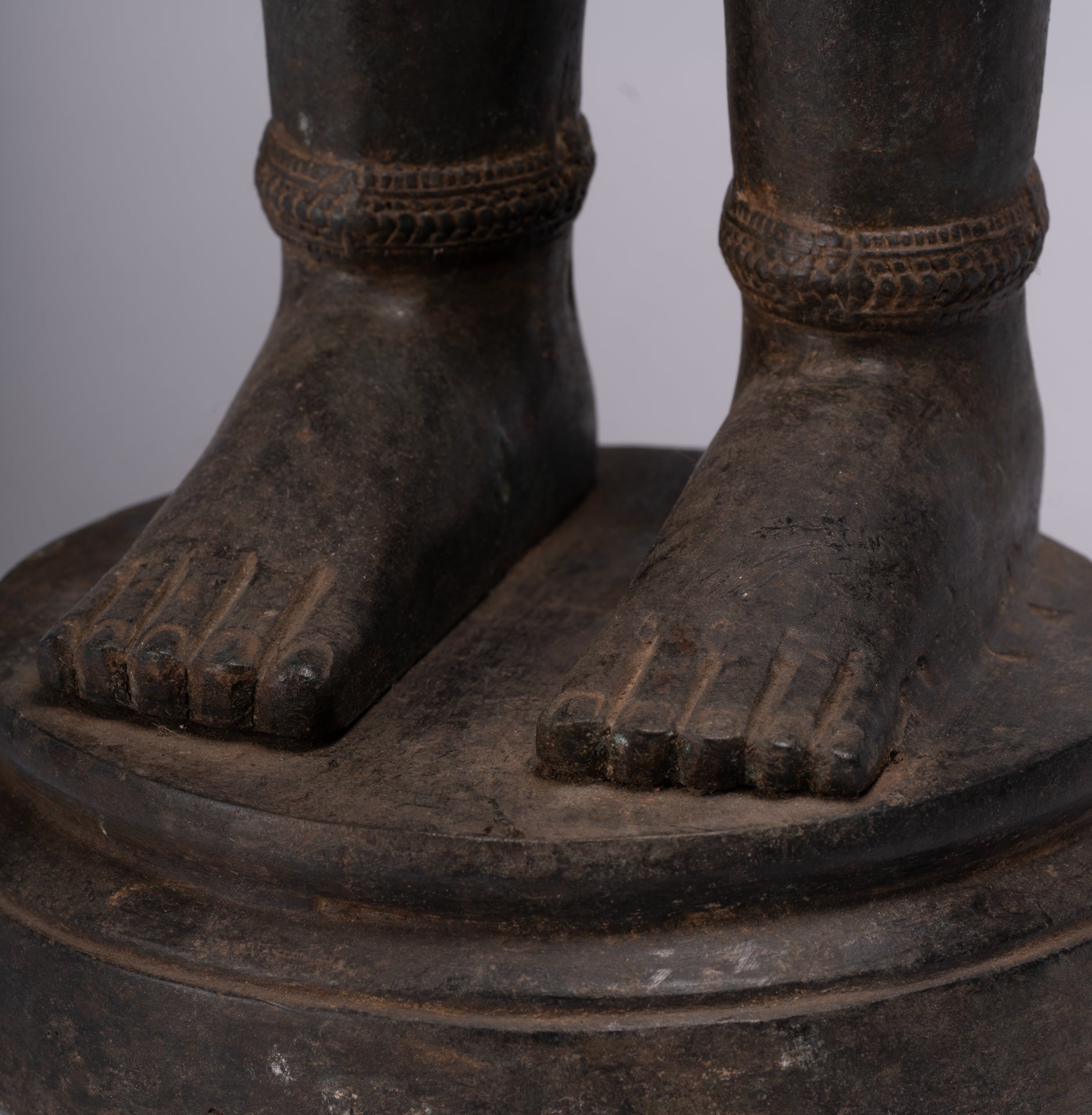 Statue de Brahma - Style Khmer Antique Koh Ker Brahma debout en bronze - Création du Dieu hindou - 97 cm/39"