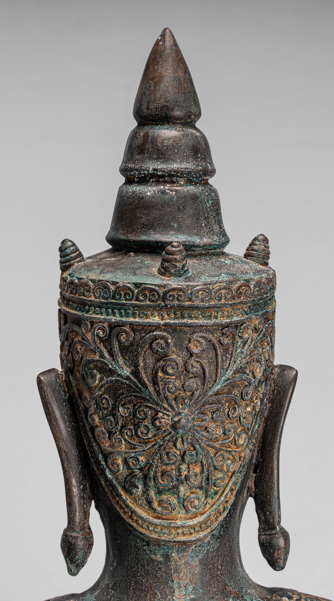 Statue de Bouddha - Statue de Bouddha des Lumières assise d'Ayutthaya de style thaïlandais antique - 74 cm/30"