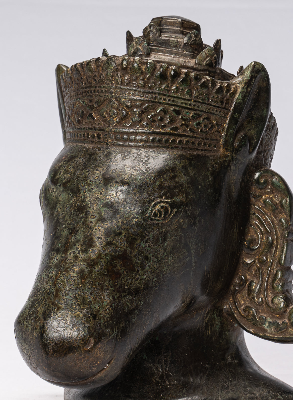 Antique Khmer Style Bronze Hayagriva Kalkin Horse of Vishnu - 29cm/12"