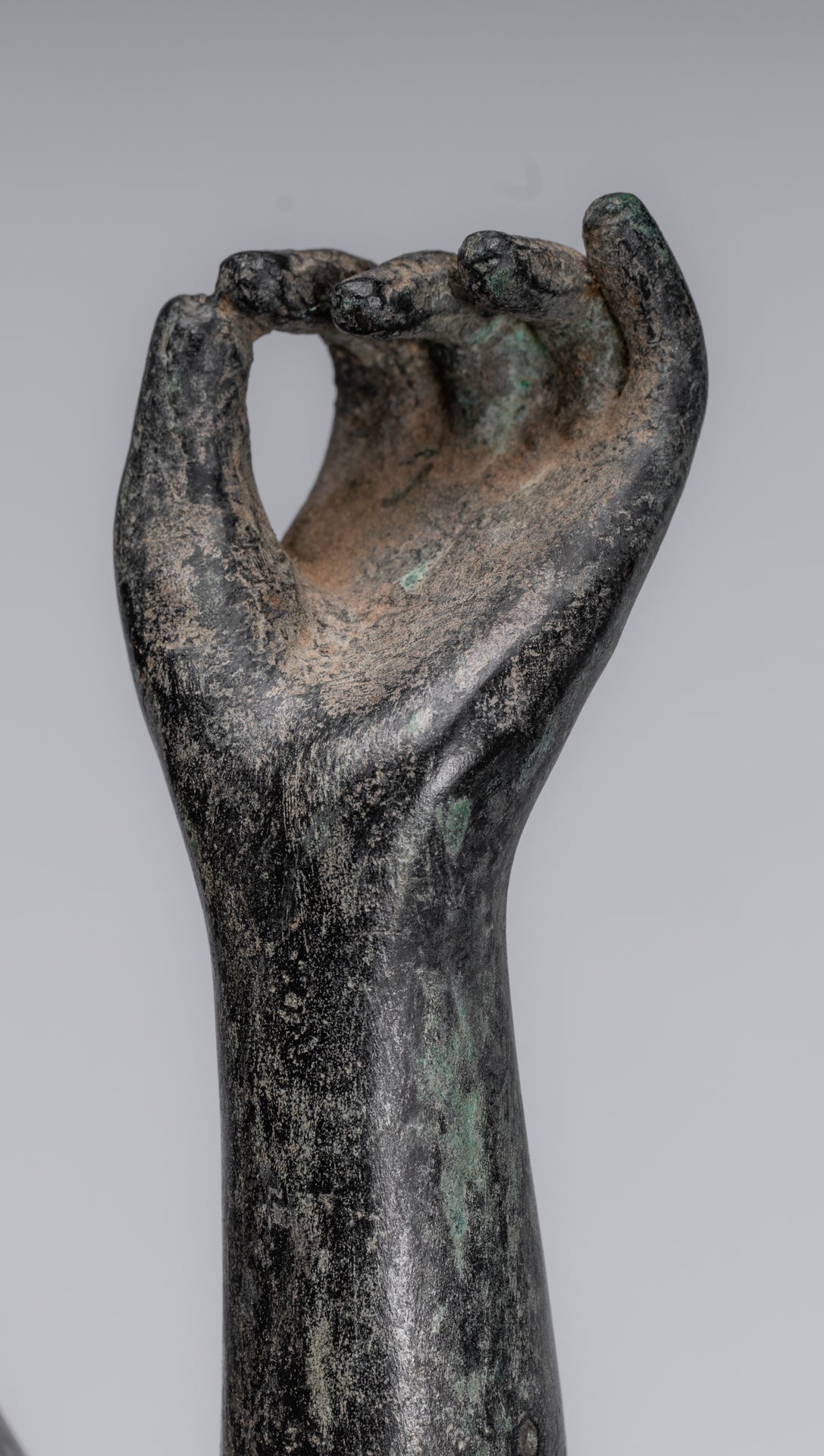 Harihara - Antique Phnom Da Style Bronze Khmer Hari Hara or Vishnu & Shiva - 77cm/31"