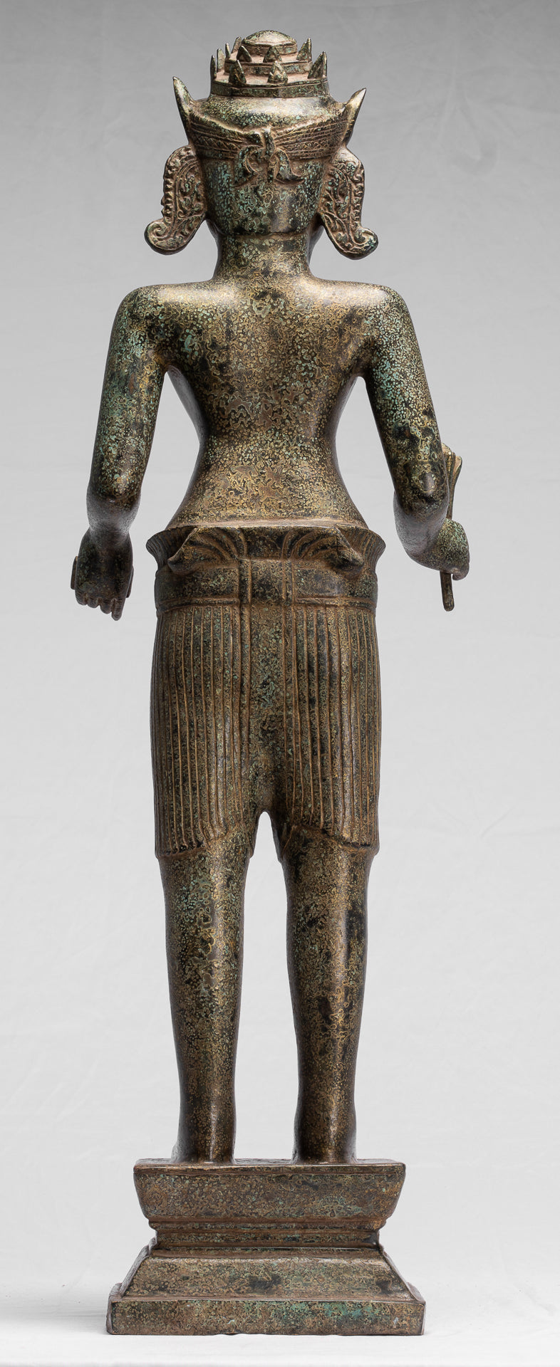 Kalkin Statue - Antique Khmer Style Standing Bronze Hayagriva Kalkin Horse of Vishnu - 82cm/33"