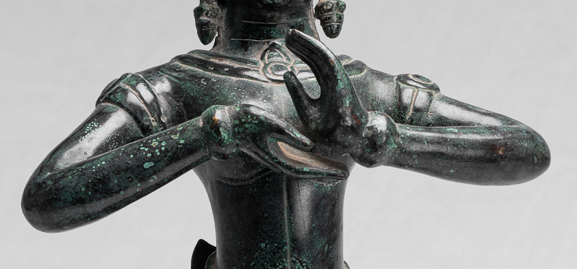 Antike Khmer Style Baphuon Bronze Dancing Apsara oder Angel Statue-54cm/22 "