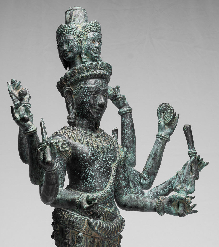 Trimurti Statue Antique Khmer Style Trimurti Shiva Brahma Vishnu Sta trimurti-statue-antique-khmer-style-trimurti-shiva-brahma-vishnu-sta