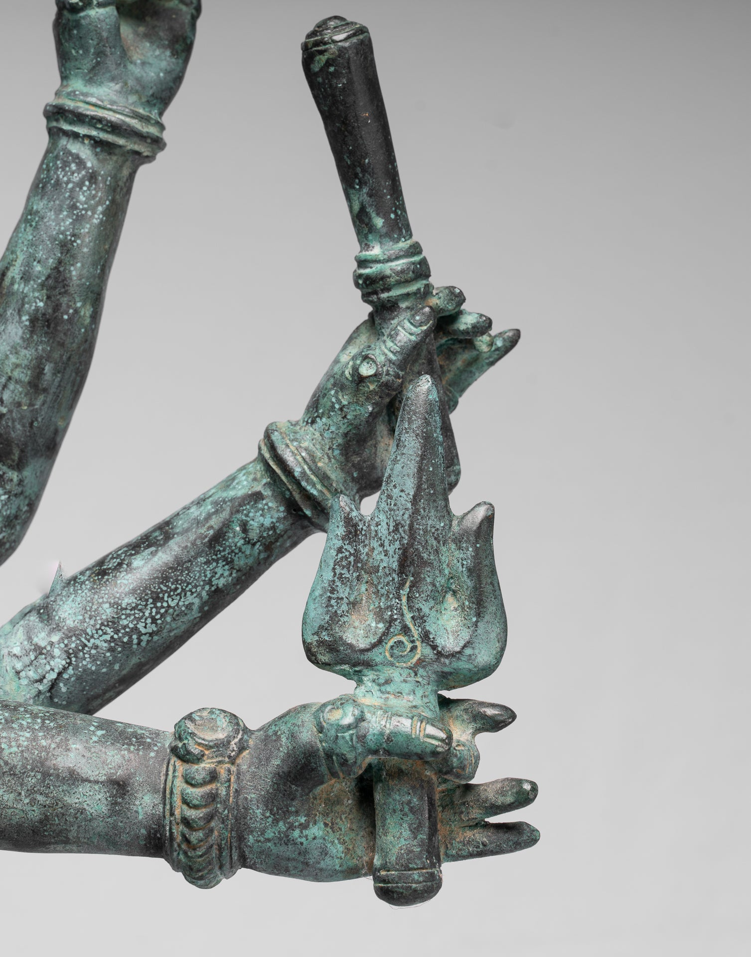 Estatua de Trimurti - Estatua de Trimurti Shiva Brahma Vishnu de estilo jemer antiguo - 95cm/38 "