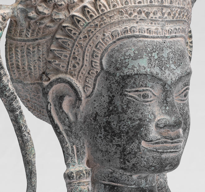 Apsara - Antique Khmer Style Bronze Angkor Wat Apsara or Angel Statue - 39cm/16"