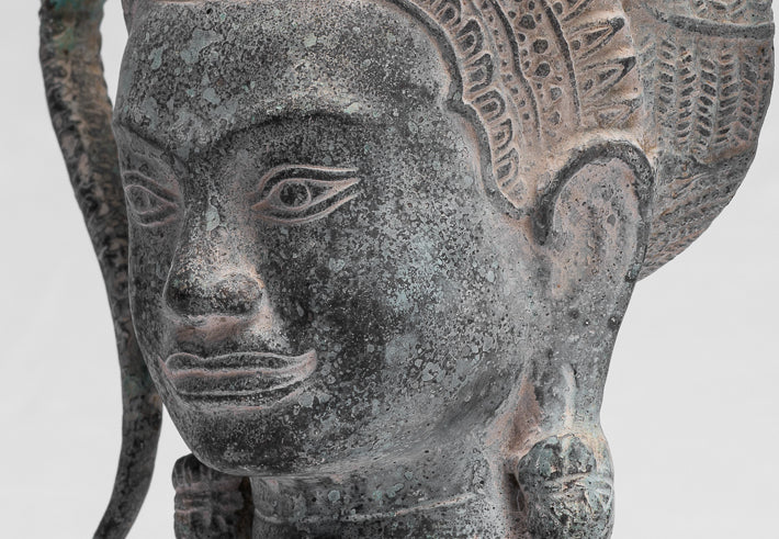 Apsara - Antique Khmer Style Bronze Angkor Wat Apsara or Angel Statue - 39cm/16"