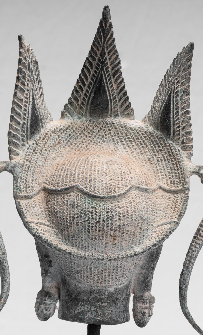 Apsara - Antique Khmer Style Bronze Angkor Wat Apsara or Angel Statue - 39cm/16"