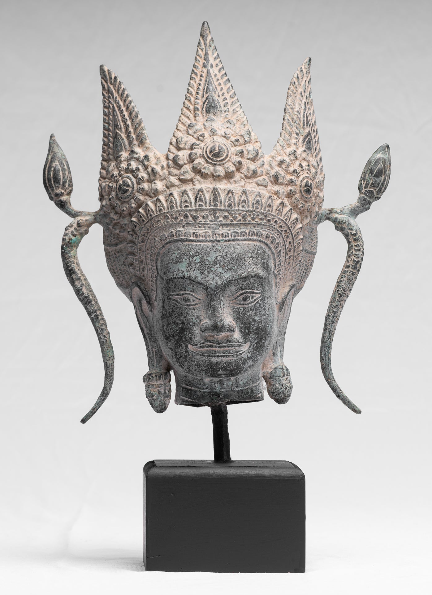 Apsara - Antique Khmer Style Bronze Angkor Wat Apsara or Angel Statue - 39cm/16"