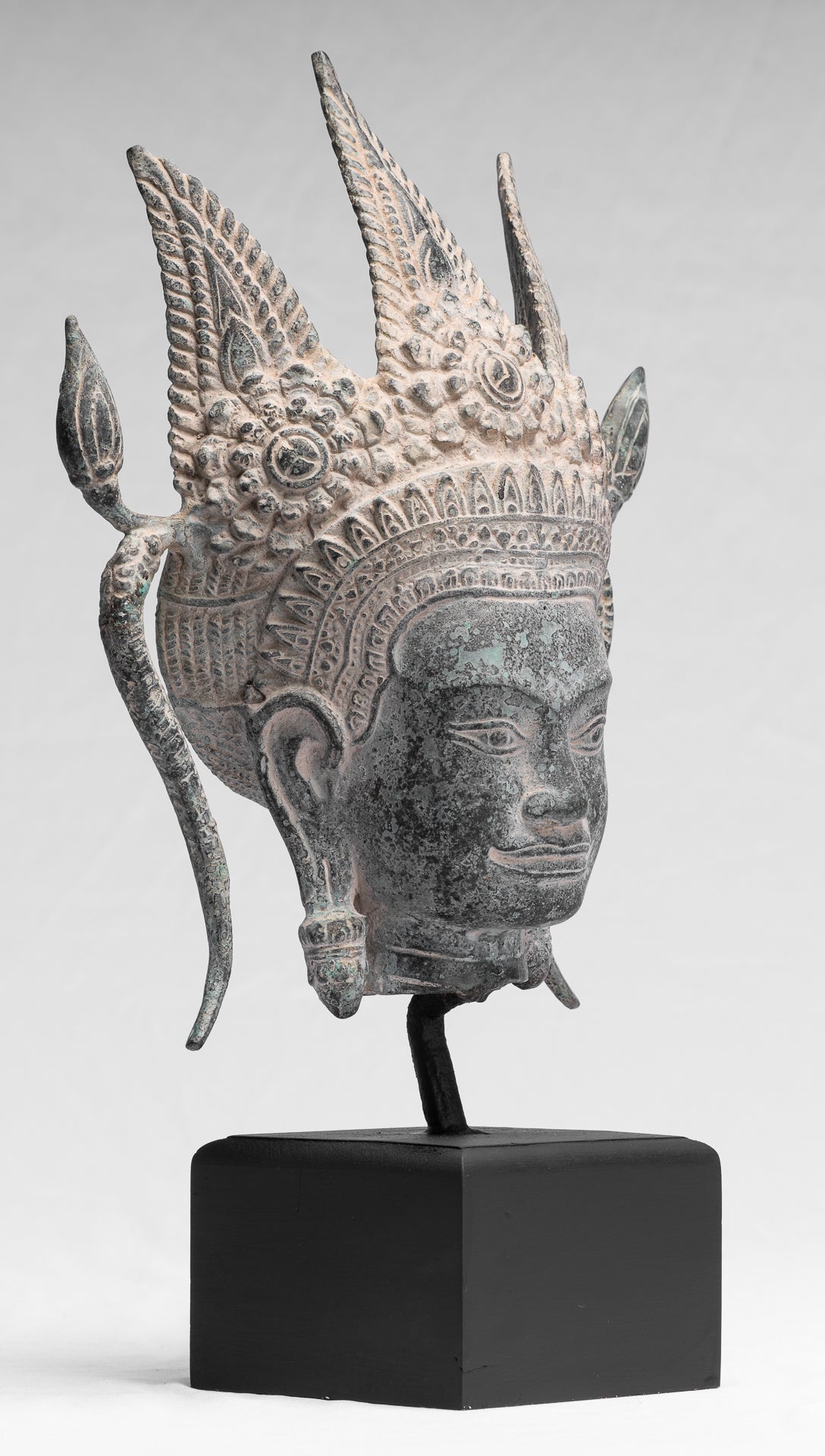 Apsara - Antique Khmer Style Bronze Angkor Wat Apsara or Angel Statue - 39cm/16"