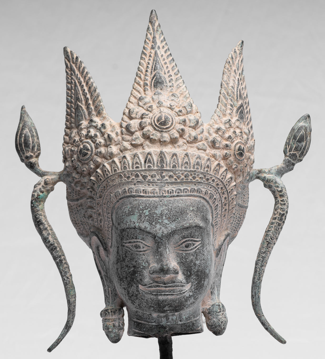 Apsara - Antique Khmer Style Bronze Angkor Wat Apsara or Angel Statue - 39cm/16"