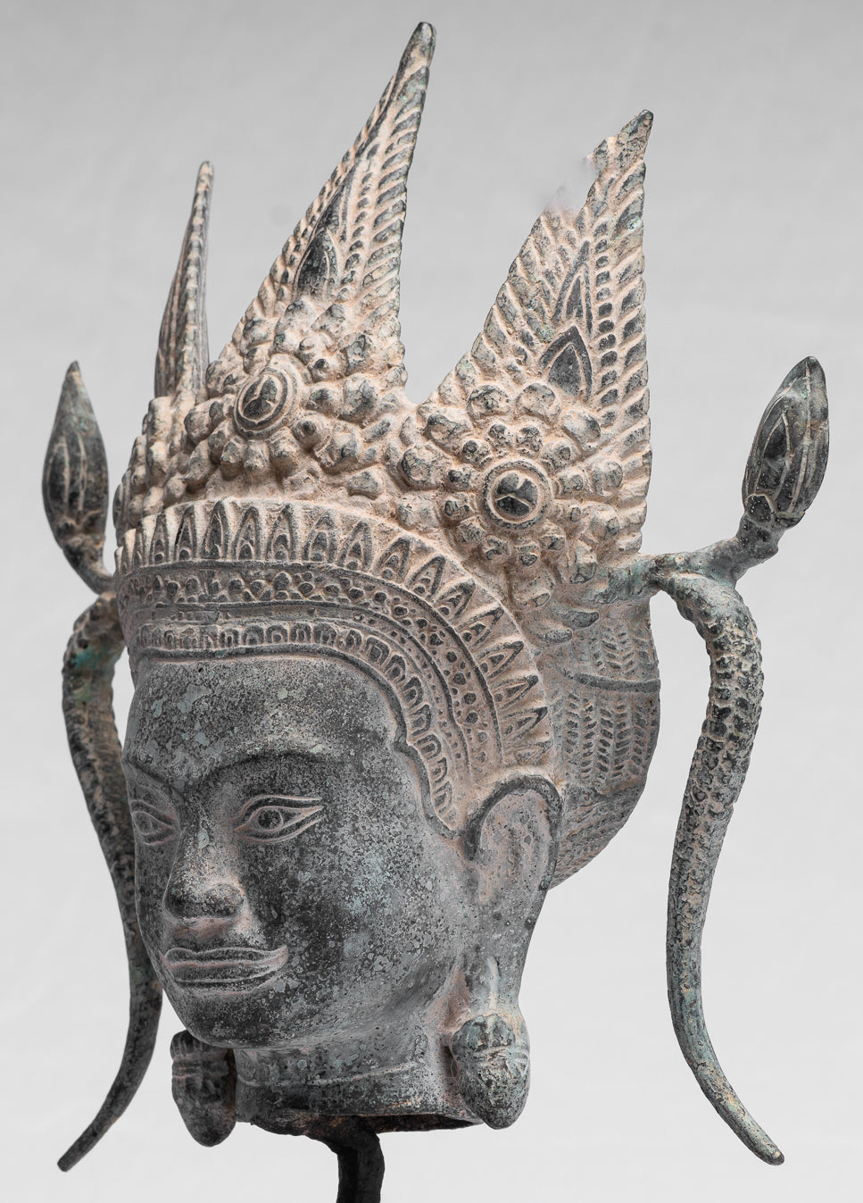 Apsara - Antique Khmer Style Bronze Angkor Wat Apsara or Angel Statue - 39cm/16"