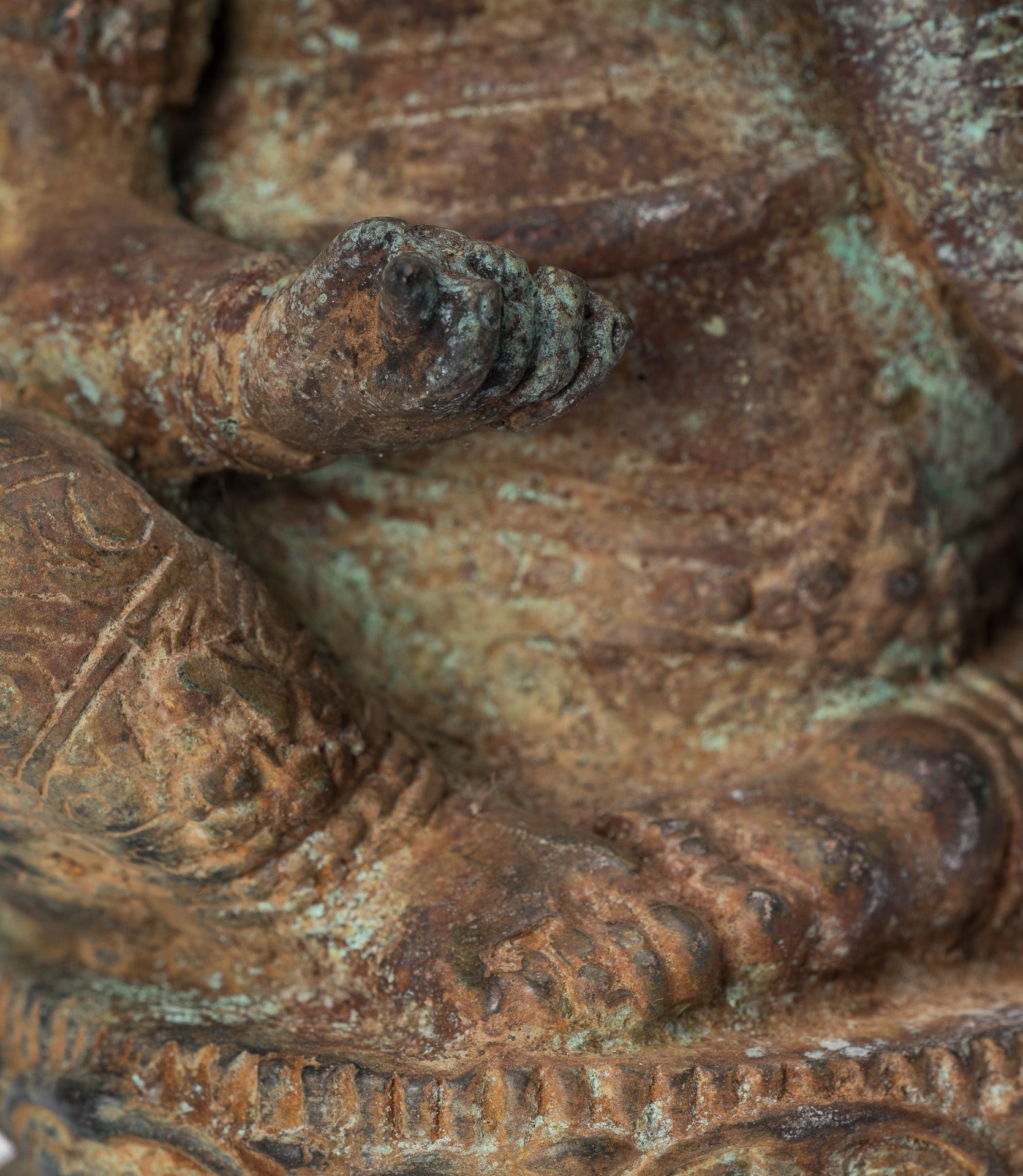 Estatua de Ganesha - Estatua de Ganesha de bronce de estilo javanés antiguo - 20 cm/8 "