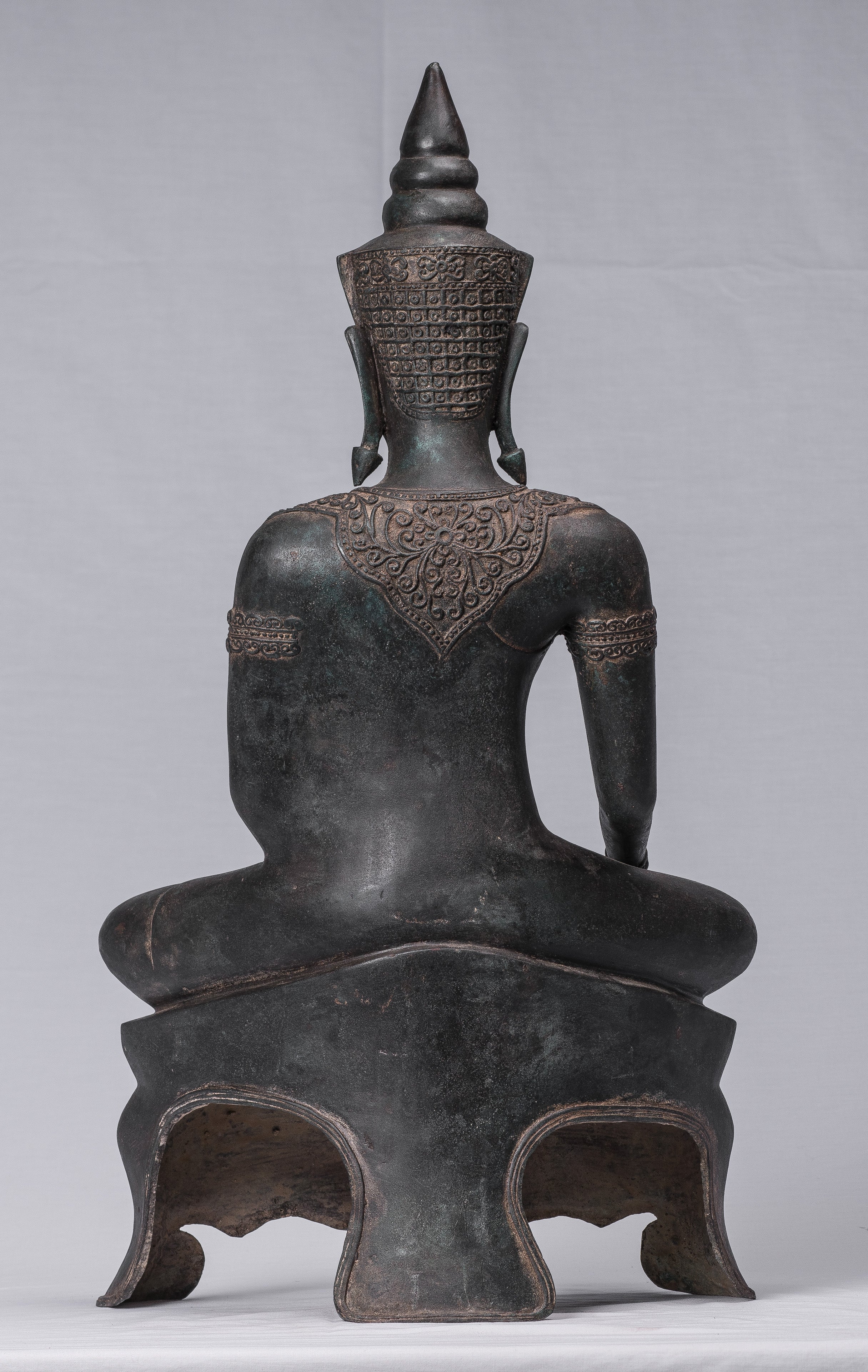 Statue de Bouddha - Statue de Bouddha des Lumières assise d'Ayutthaya de style thaïlandais antique - 66 cm/26"