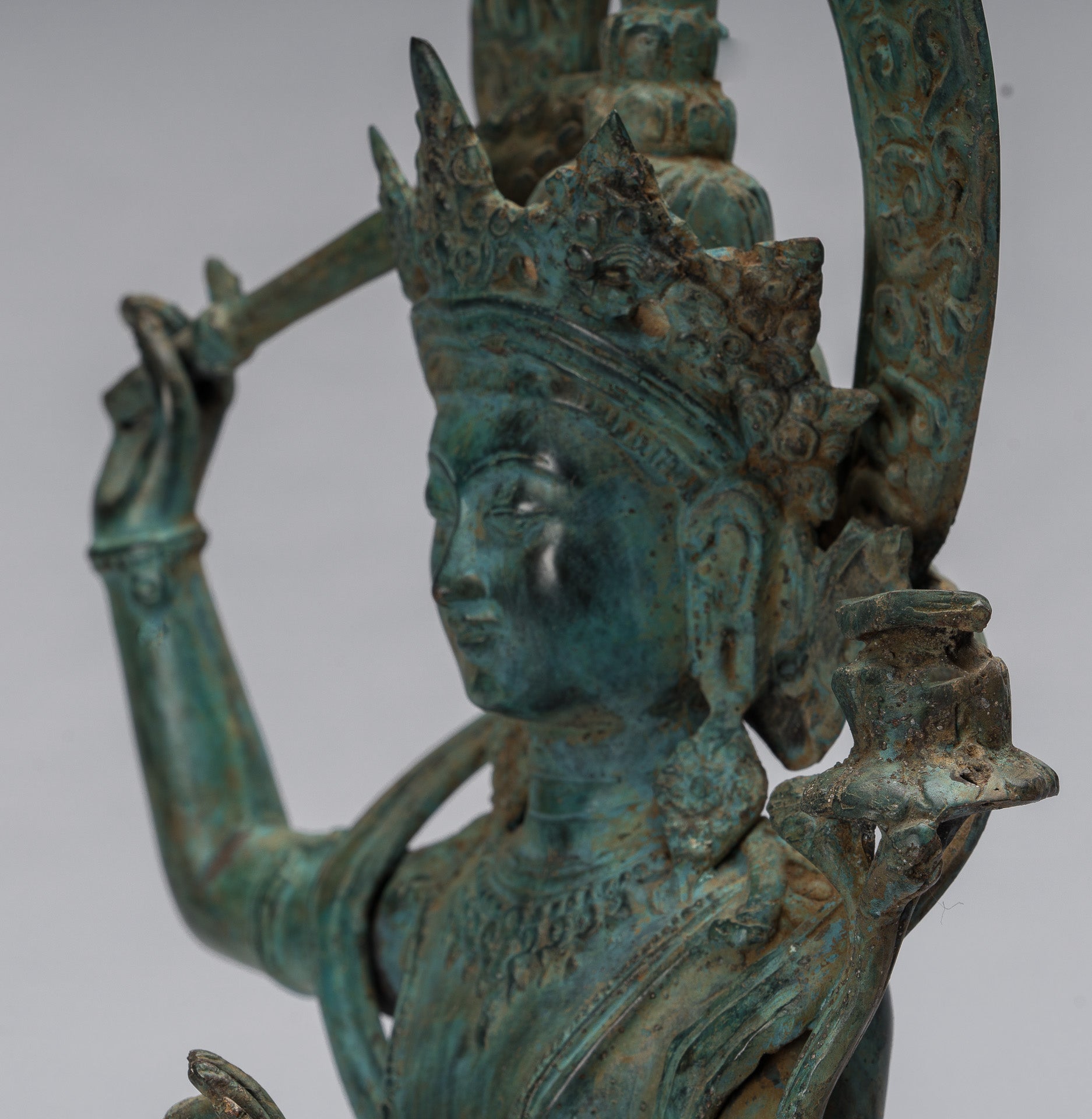 Estatua de Manjushri - Estatua de Manjushri de estilo Java antiguo Majapahit - 46cm/18 "