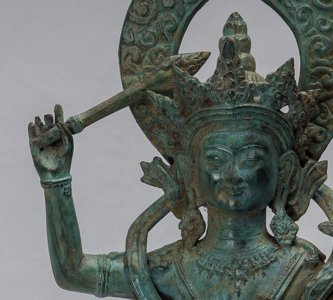 Estatua de Manjushri - Estatua de Manjushri de estilo Java antiguo Majapahit - 46cm/18 "