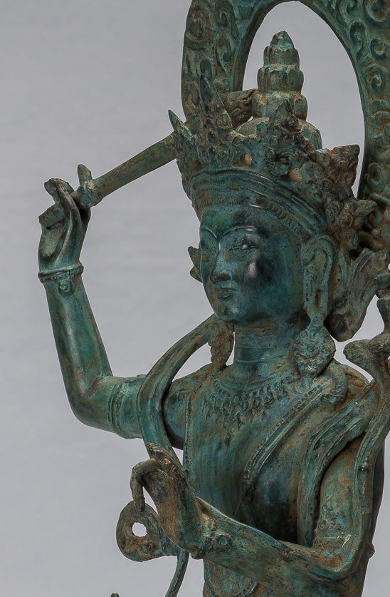 Estatua de Manjushri - Estatua de Manjushri de estilo Java antiguo Majapahit - 46cm/18 "