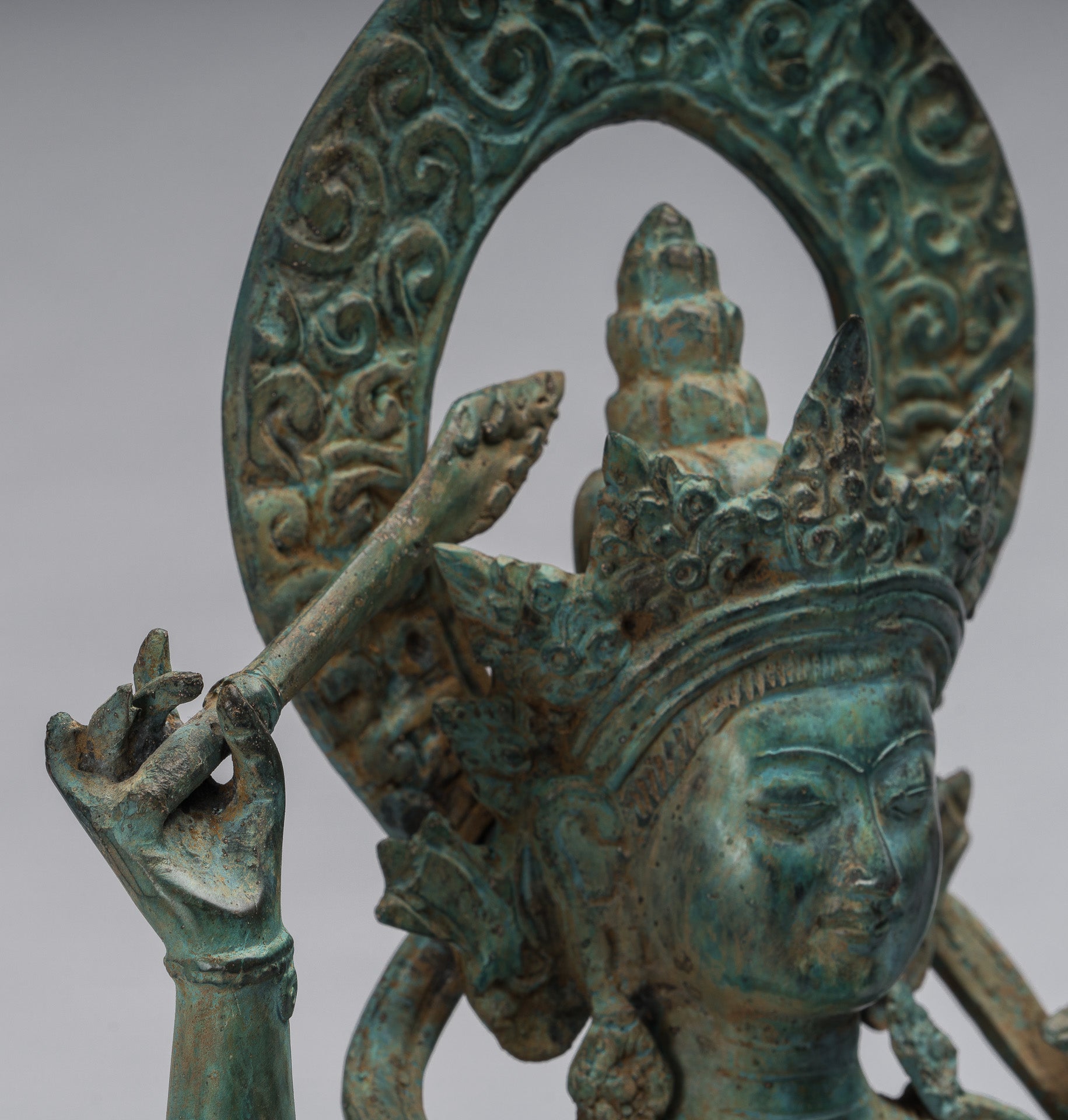 Estatua de Manjushri - Estatua de Manjushri de estilo Java antiguo Majapahit - 46cm/18 "