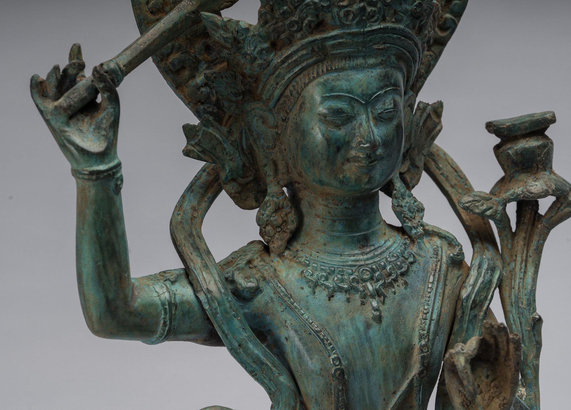 Estatua de Manjushri - Estatua de Manjushri de estilo Java antiguo Majapahit - 46cm/18 "