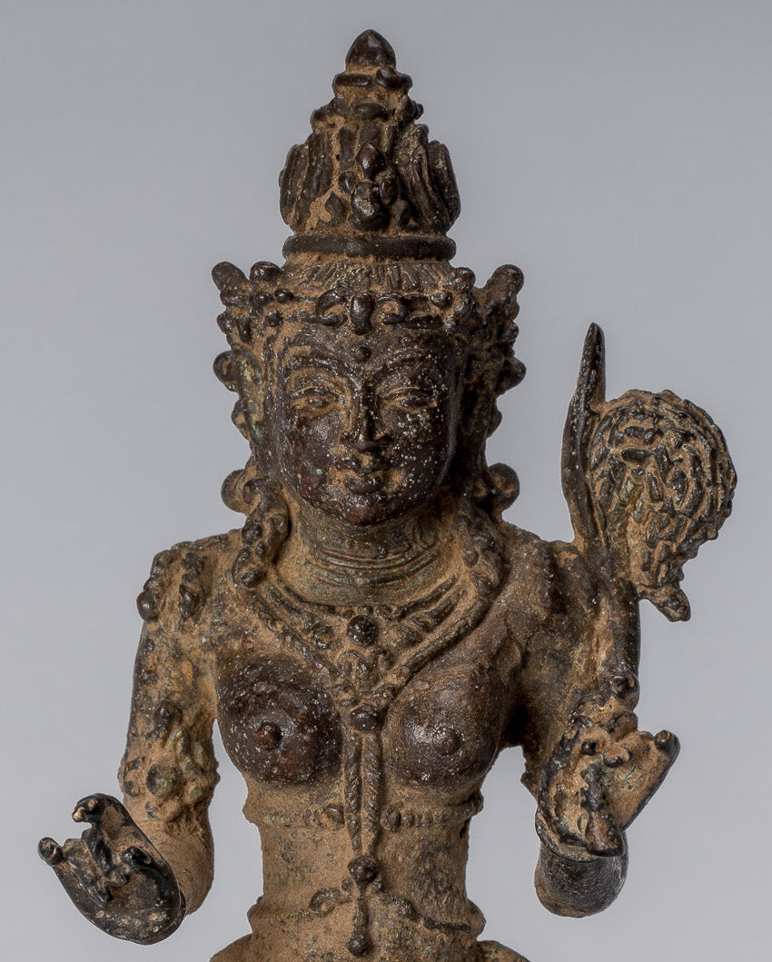 Estatua de Tara - Estatua de bronce de bronce indonesio de java antiguo - 8cm/3 "