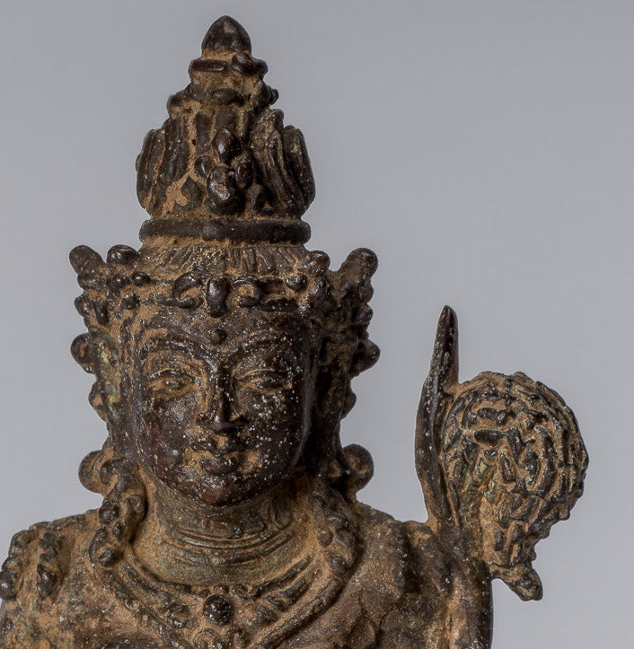 Estatua de Tara - Estatua de bronce de bronce indonesio de java antiguo - 8cm/3 "