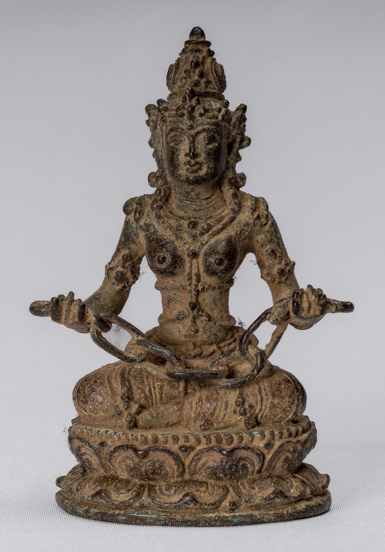 Tara Statue - Antique Java Style Indonesian Bronze Devi Tara Statue ...