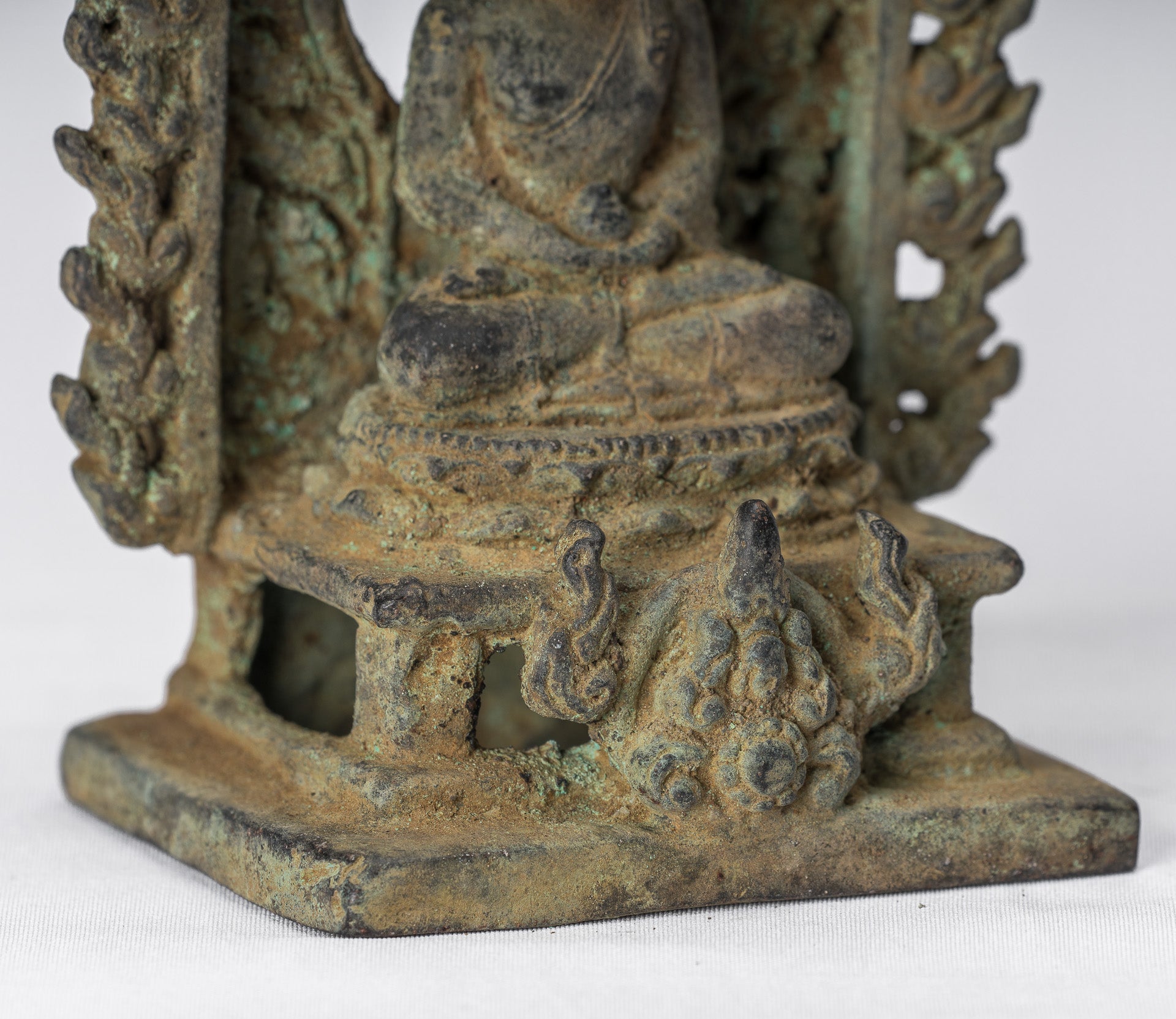 Buddha Statue - Antique Indonesian Style Bronze Javanese Amitabha Buddha Statue - 13.5cm/5"